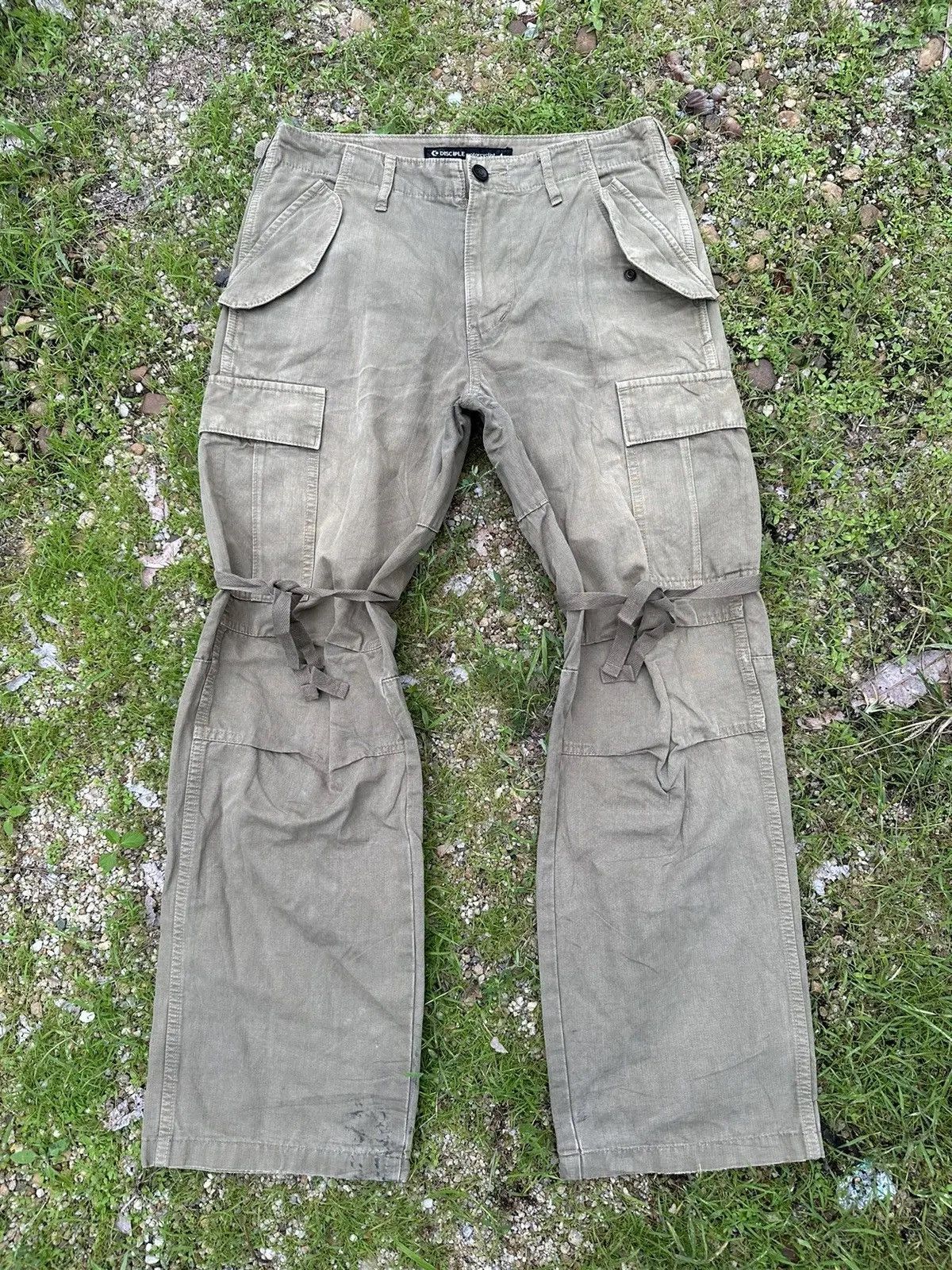 CRAZY DOUBLE KNEE BONDAGE JAPANESE CARGO PARACHUTE PANTS