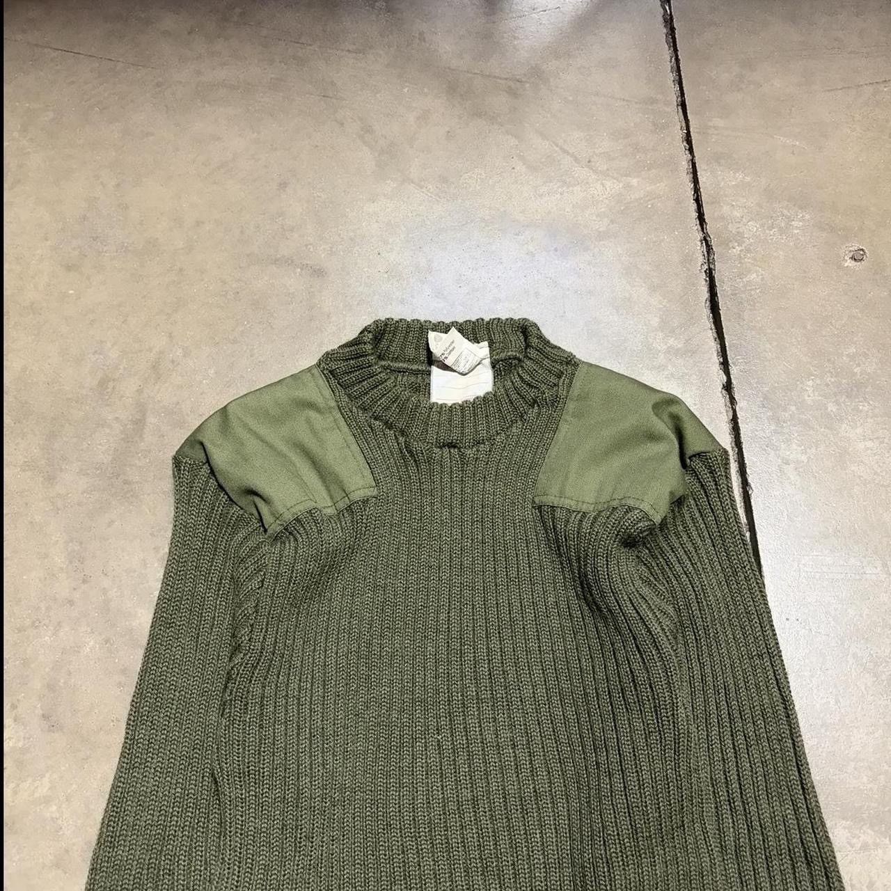 Vintage Vintage British Military Sweater Woolly Pully Ribbed Knit Size US L / EU 52-54 / 3 - 3 Thumbnail