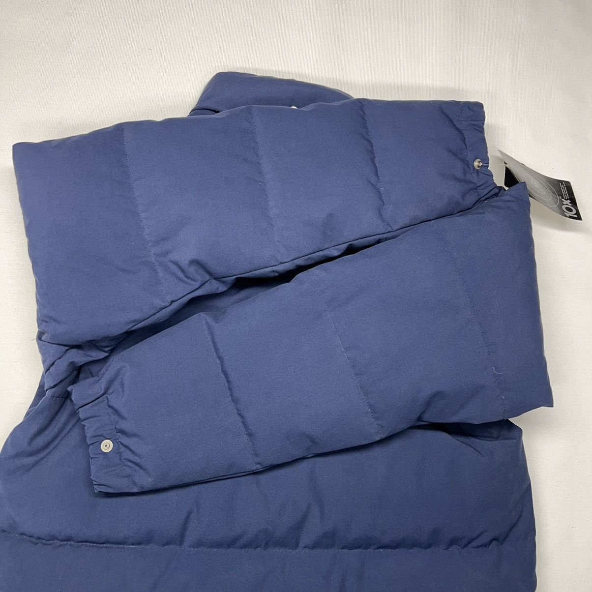 Vintage VTG 10X Down Jacket Blue Puffer Coat Zip Pocket Work Retro Size US XL / EU 56 / 4 - 19 Thumbnail