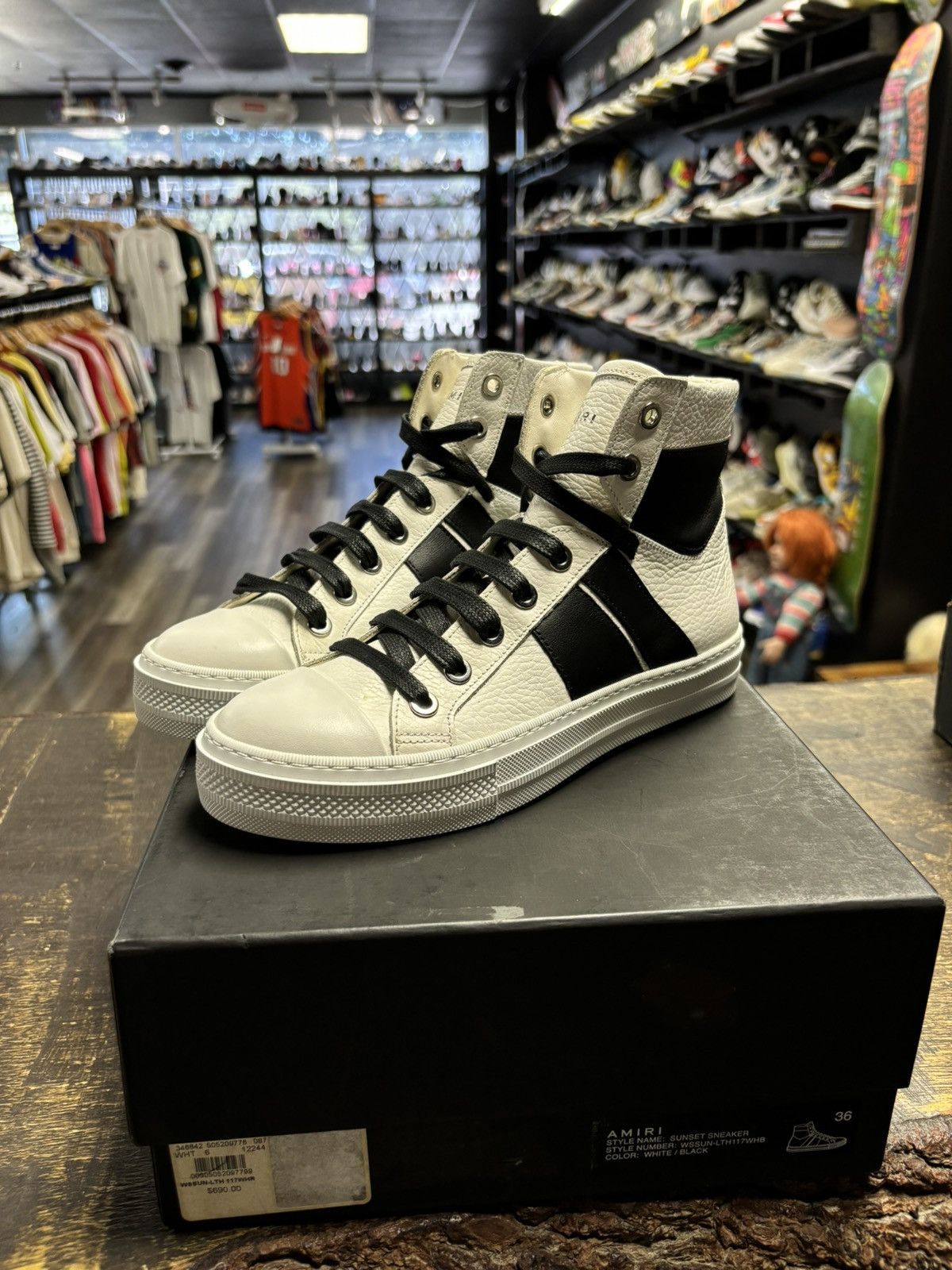 Amiri SIZE 4 AMIRI sunset sneakers white high top Size US 5 / IT 35 - 1 Thumbnail