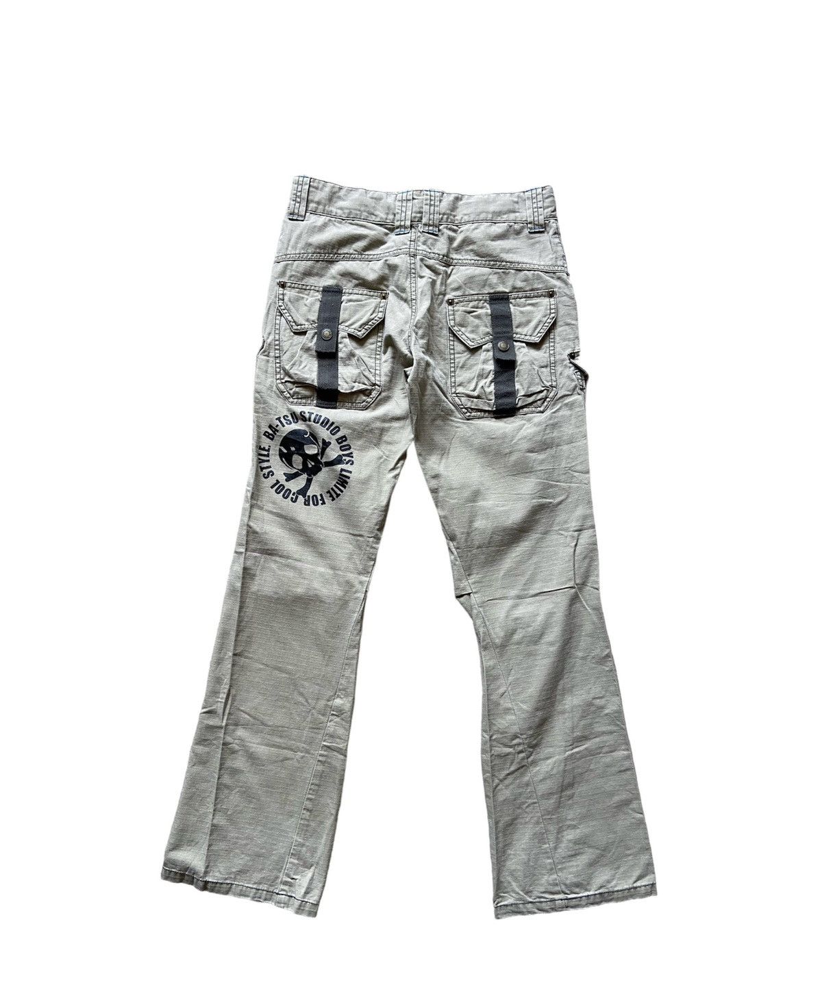 14th Addiction × Japanese Brand Vintage Ba-tsu Cargo Ripstop Flare Pants Size US 29 - 1 Thumbnail