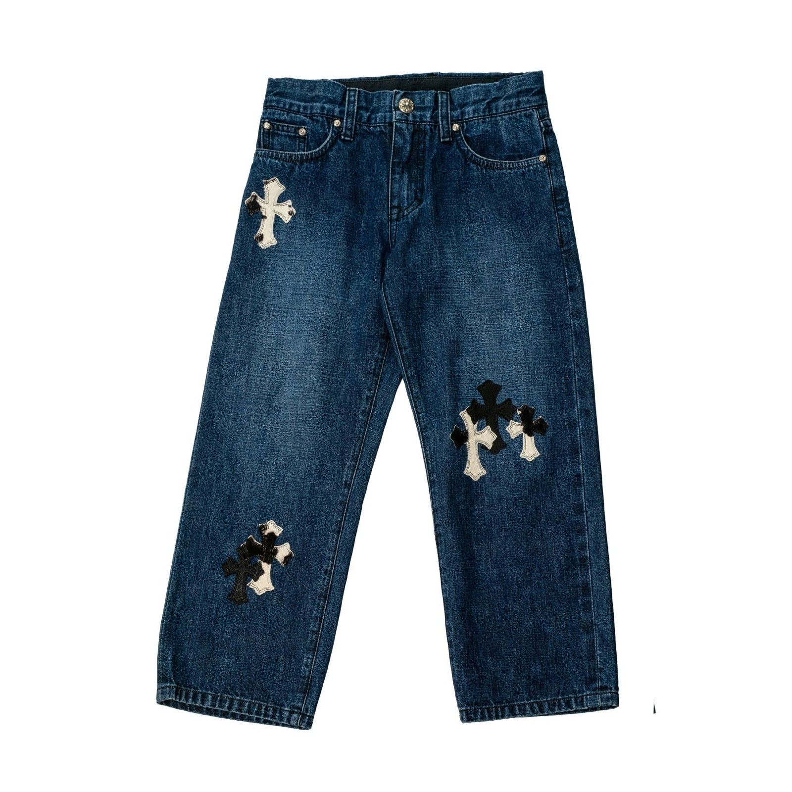 Chrome Hearts Kids Jeans With Pony Hair Size US 26 / EU 42 - 1 Thumbnail
