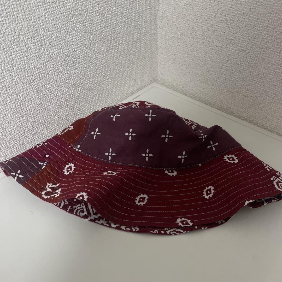 Kapital KAPITAL Bandana Patchwork Long Brim Bucket Hat Red Size ONE SIZE - 3 Thumbnail
