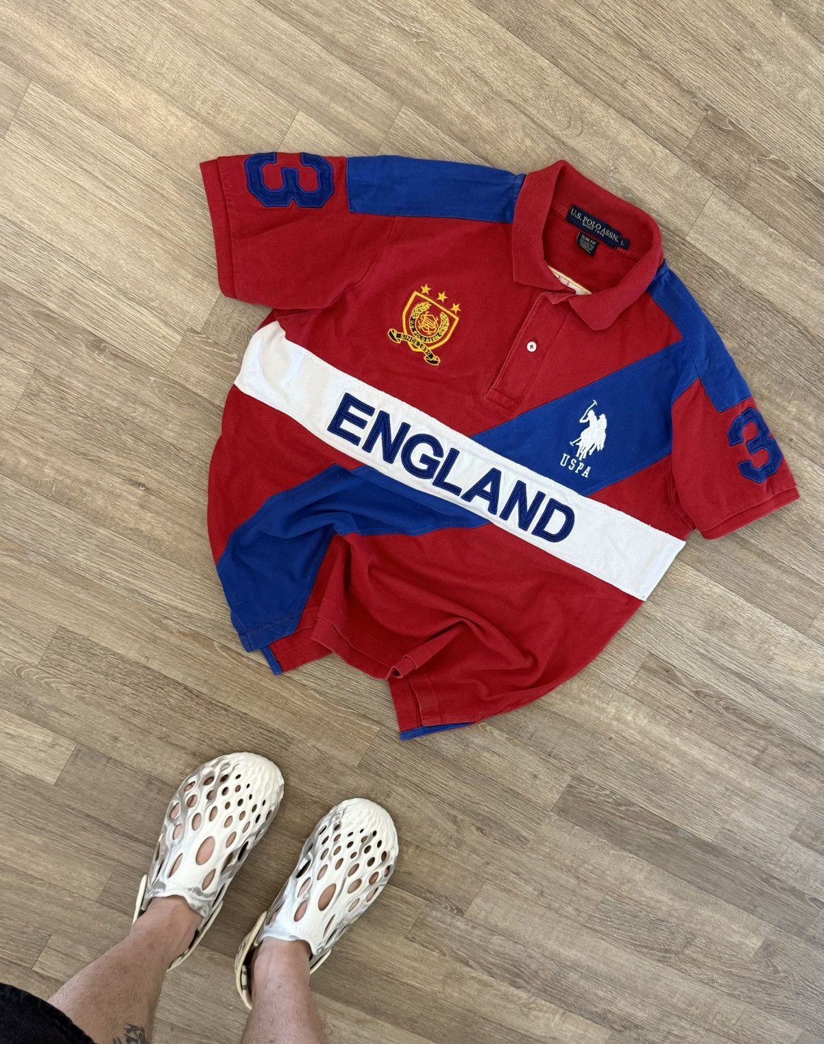 U.S. Polo Assn. VINTAGE Y2K U.S POLO ASSN ENGLAND CHIEF KEEF POLO RAP SHIRT Size US L / EU 52-54 / 3 - 1 Thumbnail