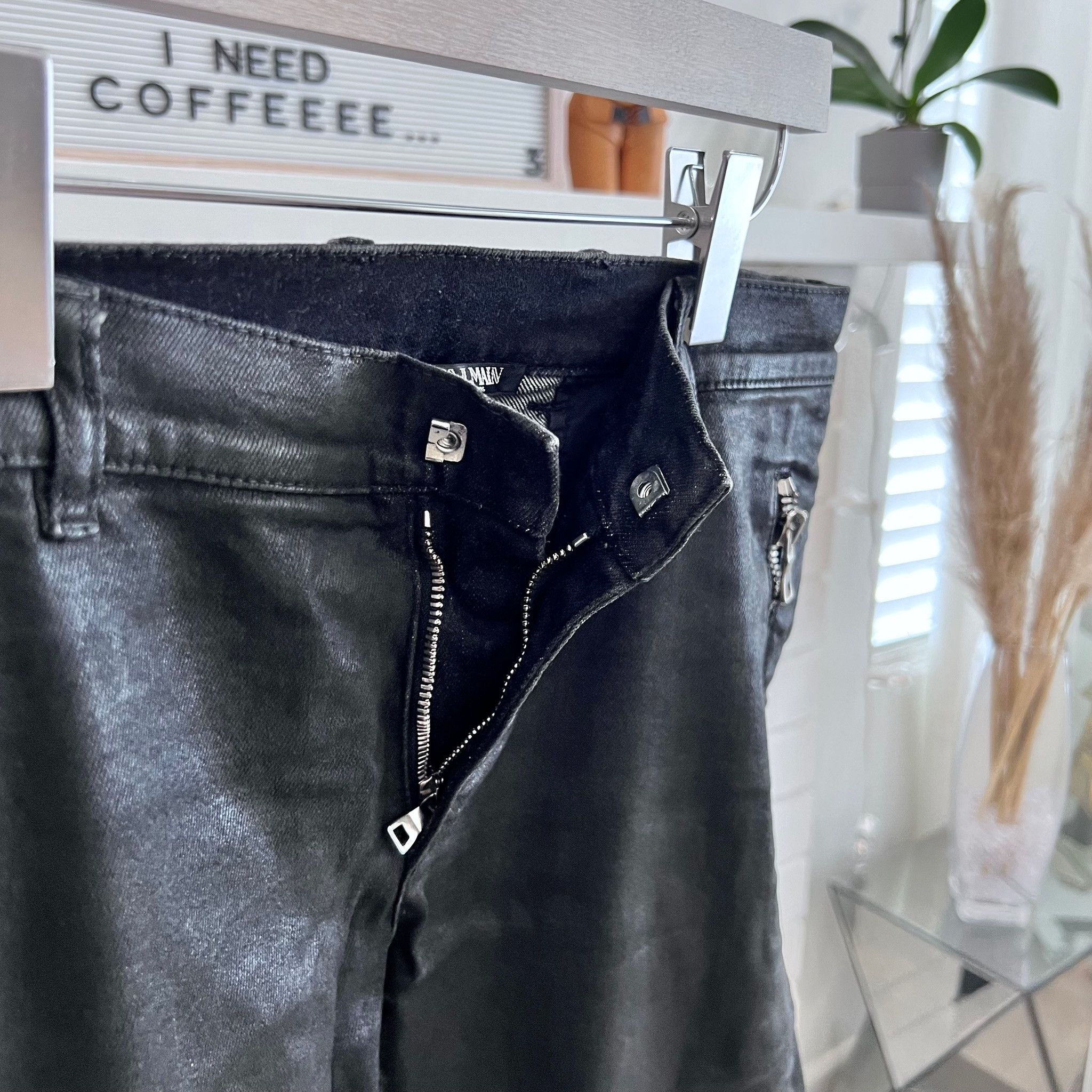 Balmain Balmain Waxed Coated Biker Moto Denim Jeans Size US 30 / EU 46 - 5 Thumbnail