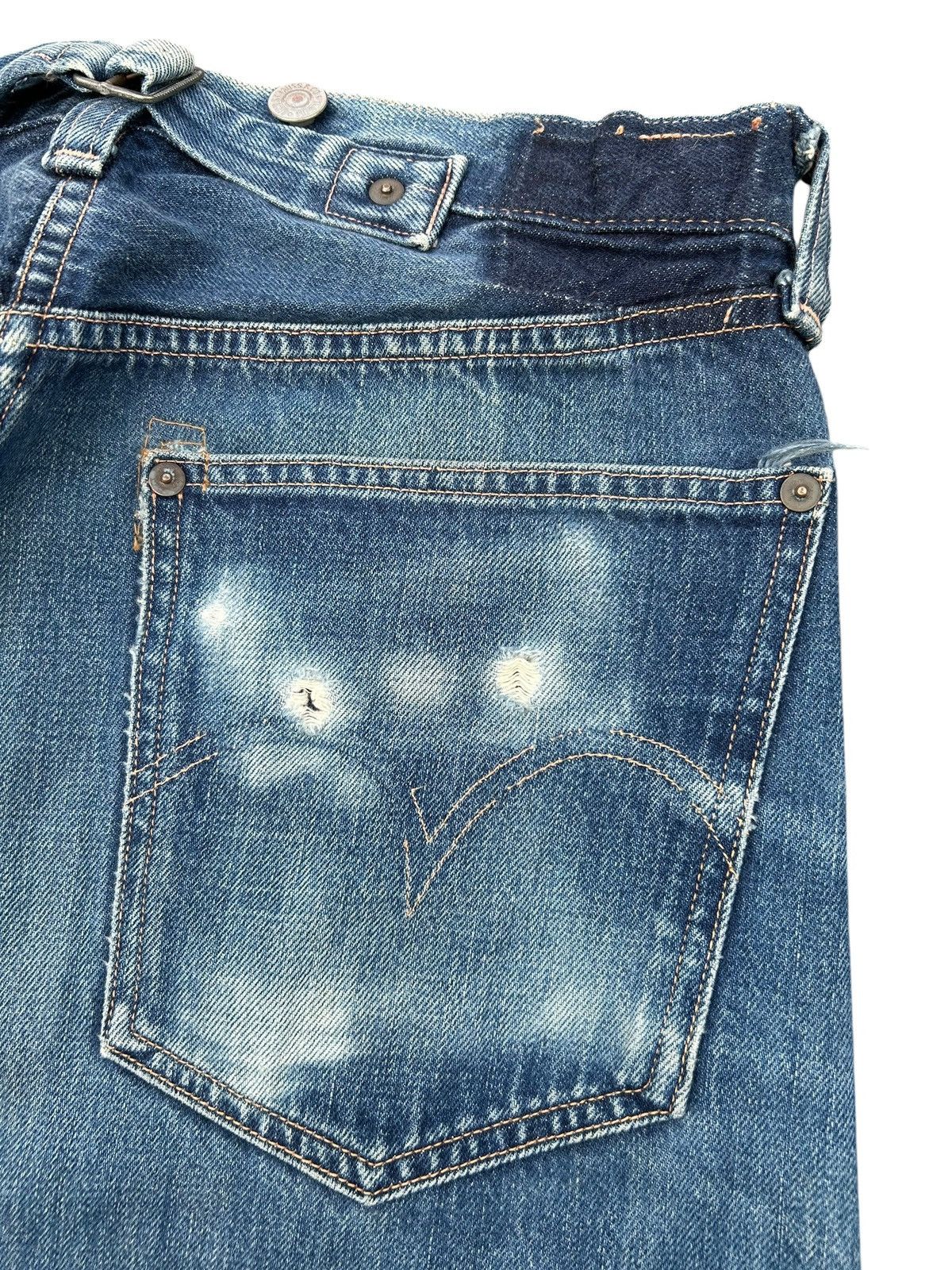 Kapital Vintage Levis Big E Selvedge Buckle Back Thrashed Denim Jean Size US 30 / EU 46 - 13 Thumbnail