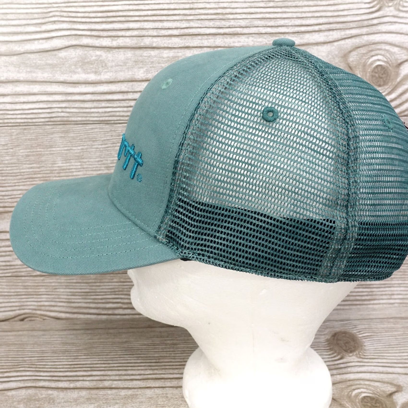 Carhartt Carhartt Green Canvas Vented Adjustable Snapback Baseball Hat Cap - Unisex Adults, Casual Hat, Green, Adjustable, Solid, 90s? Size ONE SIZE - 4 Thumbnail