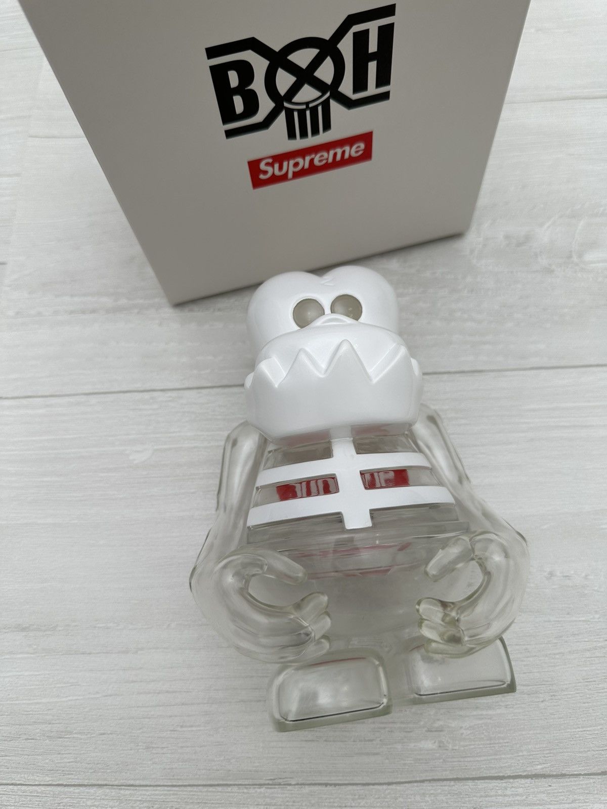 Supreme Supreme x Bounty Hunter Skull Kun Figurine Lucite White Box ...