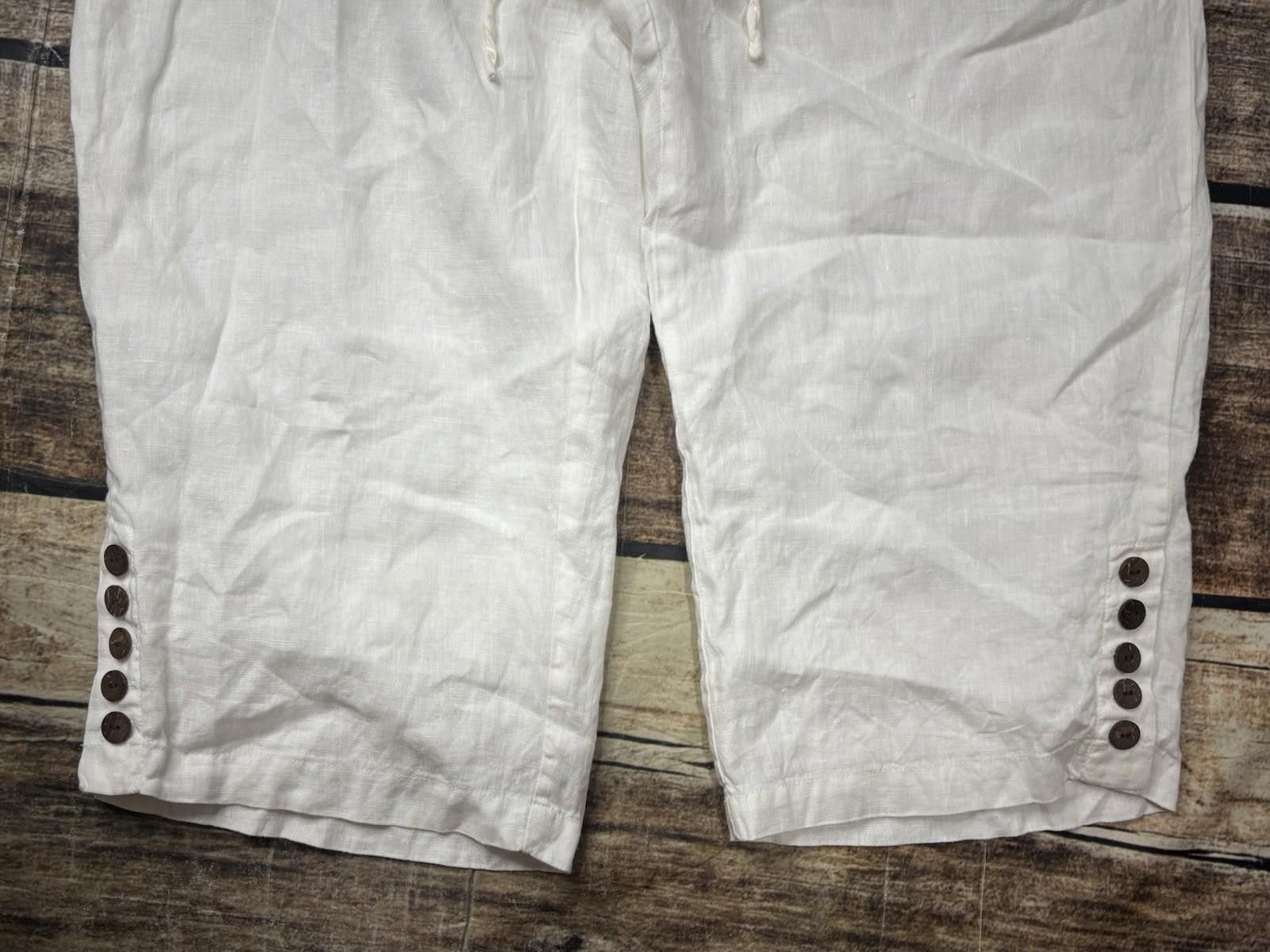 Other JM Collection Pants Womens Size 18 39x21 Linen White Size 40" / US 18 - 4 Thumbnail
