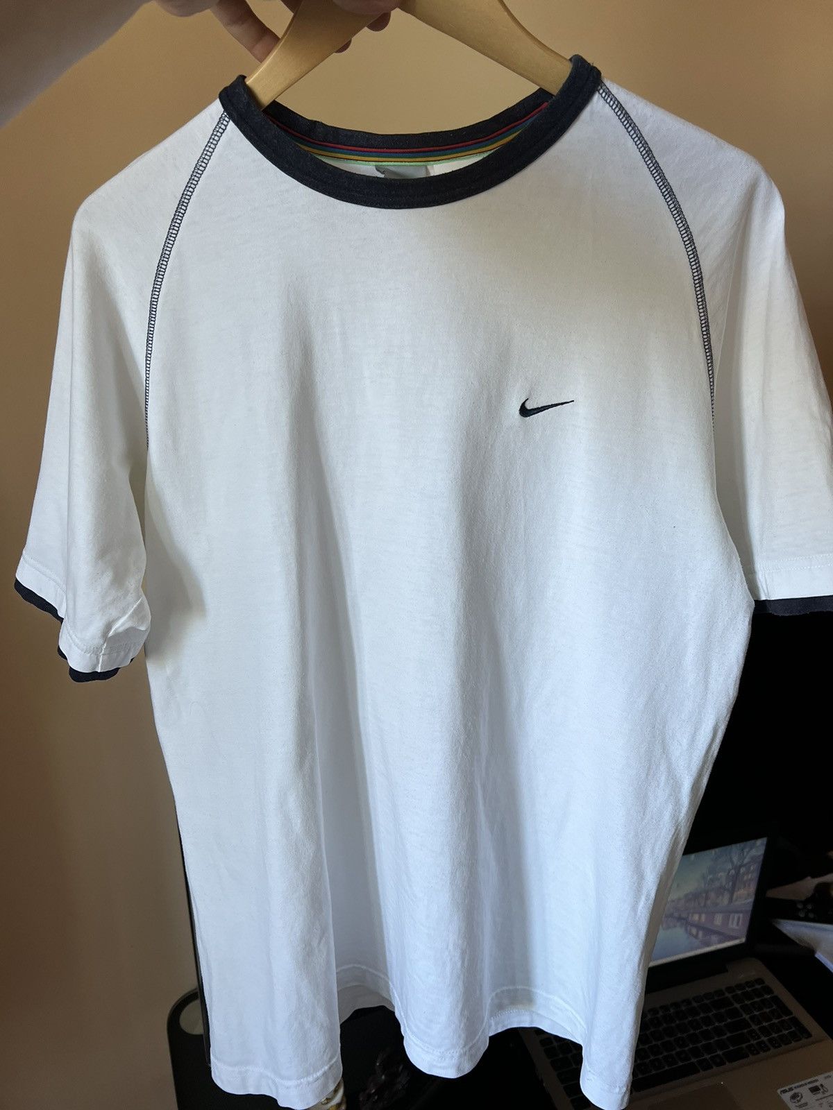 Nike × Vintage Nike t-shirt swoosh vintage Size US L / EU 52-54 / 3 - 14 Thumbnail