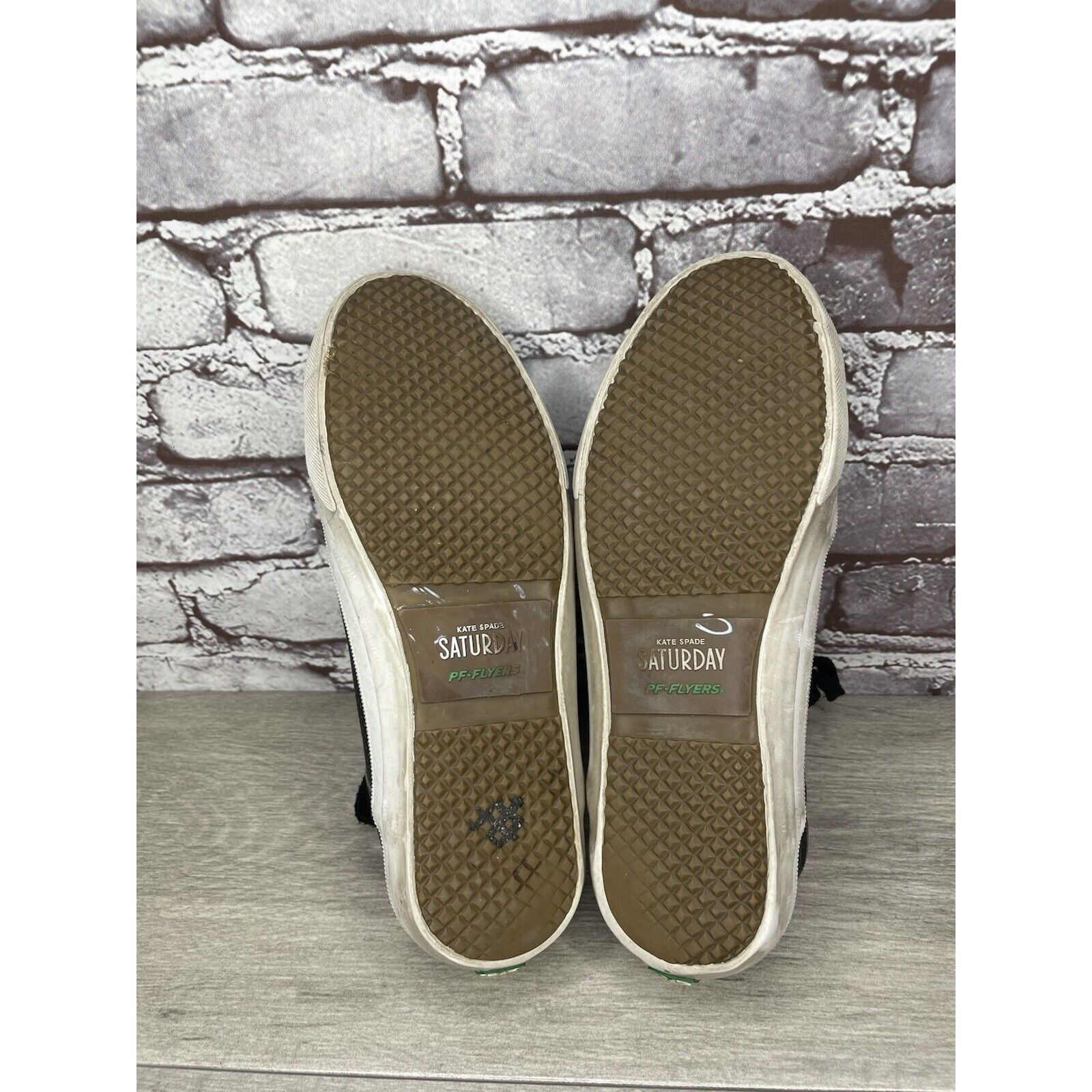 Kate Spade Kate Spade Saturday PF-Flyers Black Leather Low Top Sneakers Size US 8 / IT 38 - 4 Thumbnail