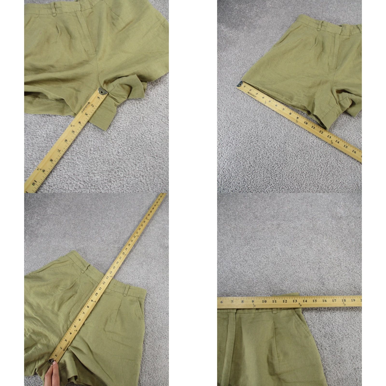 Zara ZARA Chino Shorts Womens XS Beige High Rise Casual Modern Size 26" / US 2 / IT 38 - 8 Thumbnail