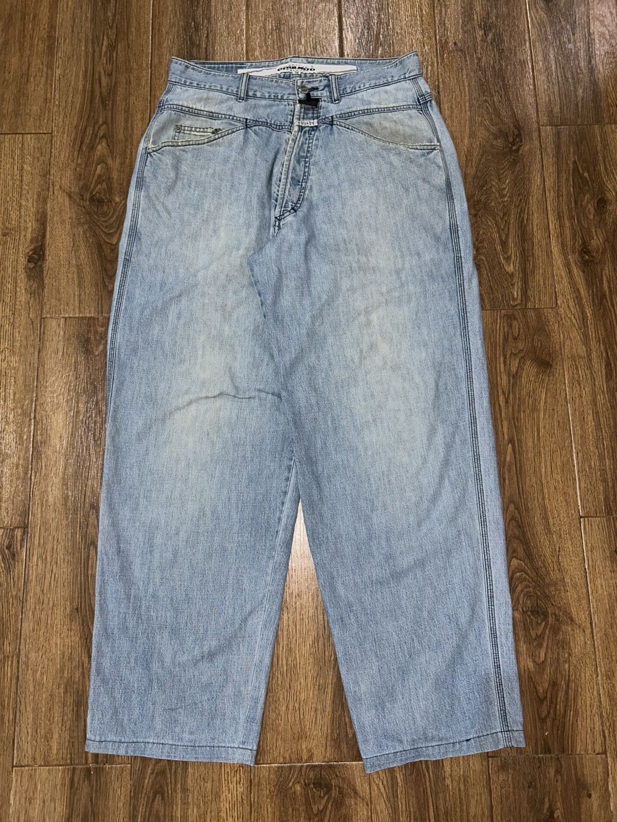 Marithe + Francois Girbaud Marithe Francois Girbaud Stone Washed Baggy Faded Blue Jeans Size 30" / US 8 / IT 44 - 2 Thumbnail