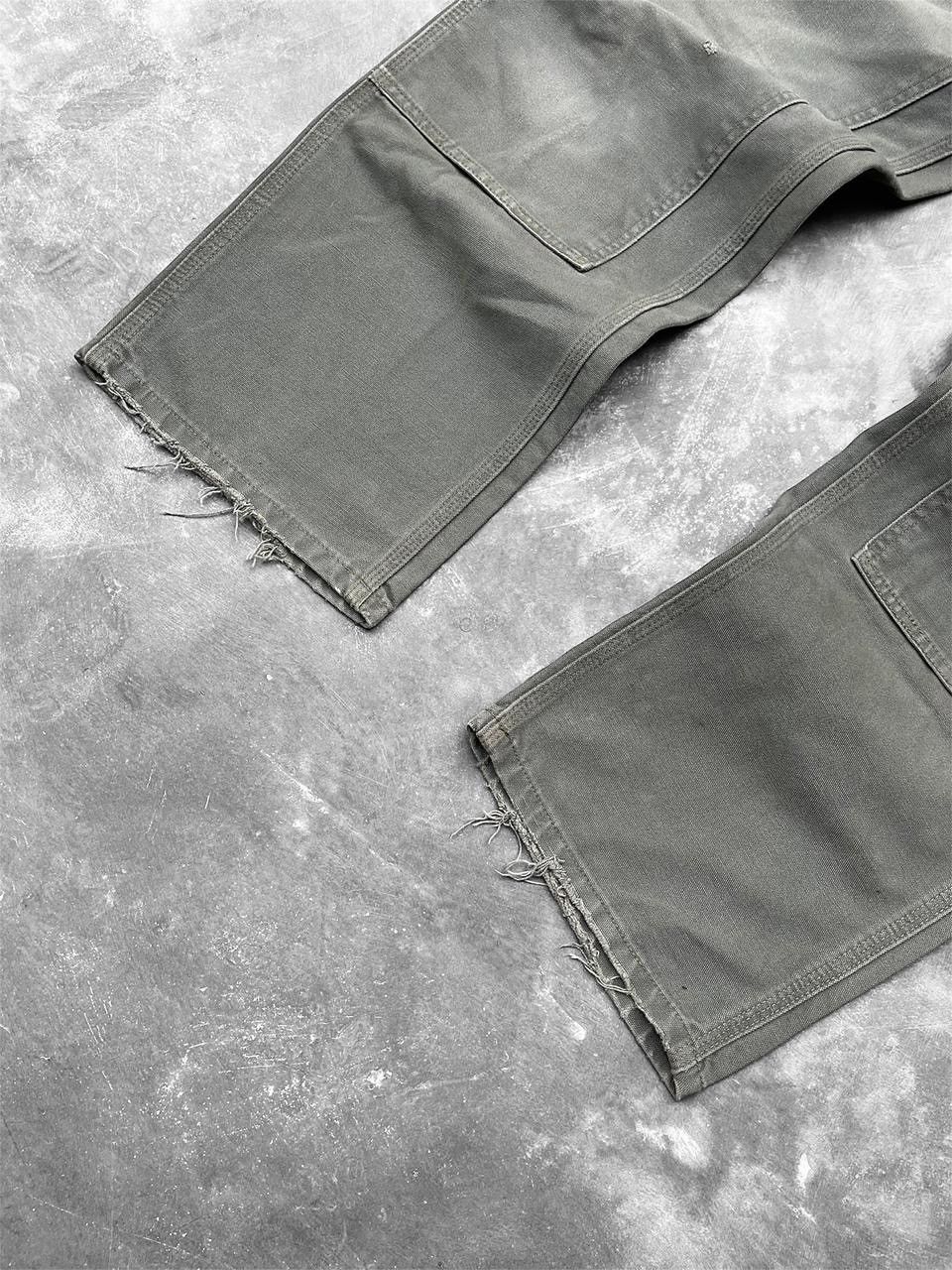 Carhartt Faded Mosgreen Distressed Carhartt Doublekne Pant B136-MOS Size US 34 / EU 50 - 5 Thumbnail