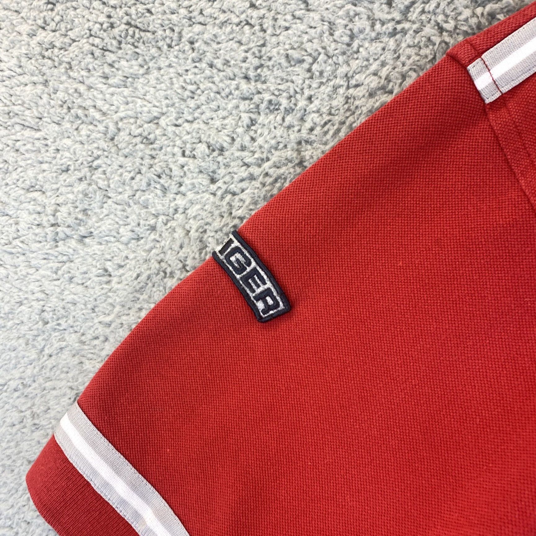 Tommy Hilfiger VINTAGE Tommy Hilfiger Polo Shirt Mens Regular Size L Red White 69-3 Short Sleeve Golf Casual Fashion Size US L / EU 52-54 / 3 - 6 Thumbnail