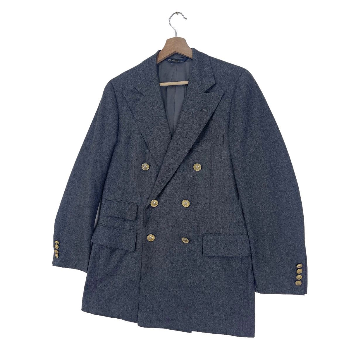 Polo Ralph Lauren × Ralph Lauren × Vintage 90’s Polo Ralph Gold Button Blazer Jacket Size US M / EU 48-50 / 2 - 2 Thumbnail
