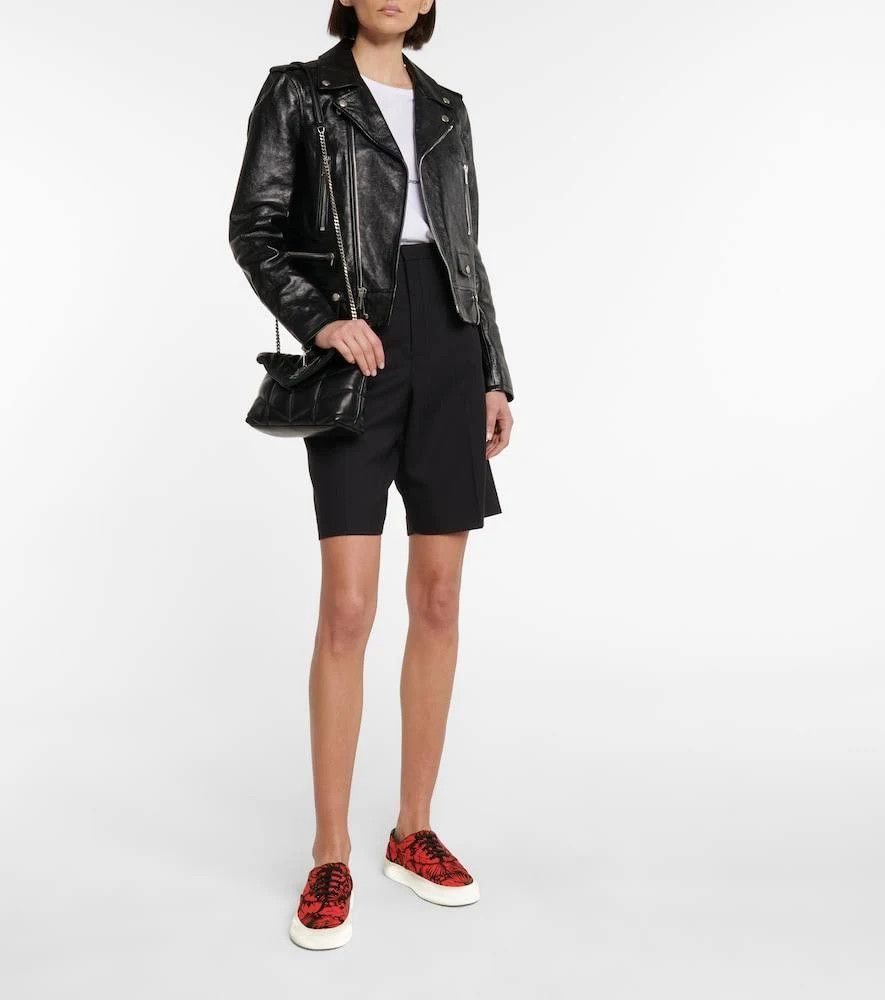 Saint Laurent Paris o1bcso1str1124 Venice Lace Up Sneakers in Red/Black Size US 7.5 / IT 37.5 - 5 Thumbnail