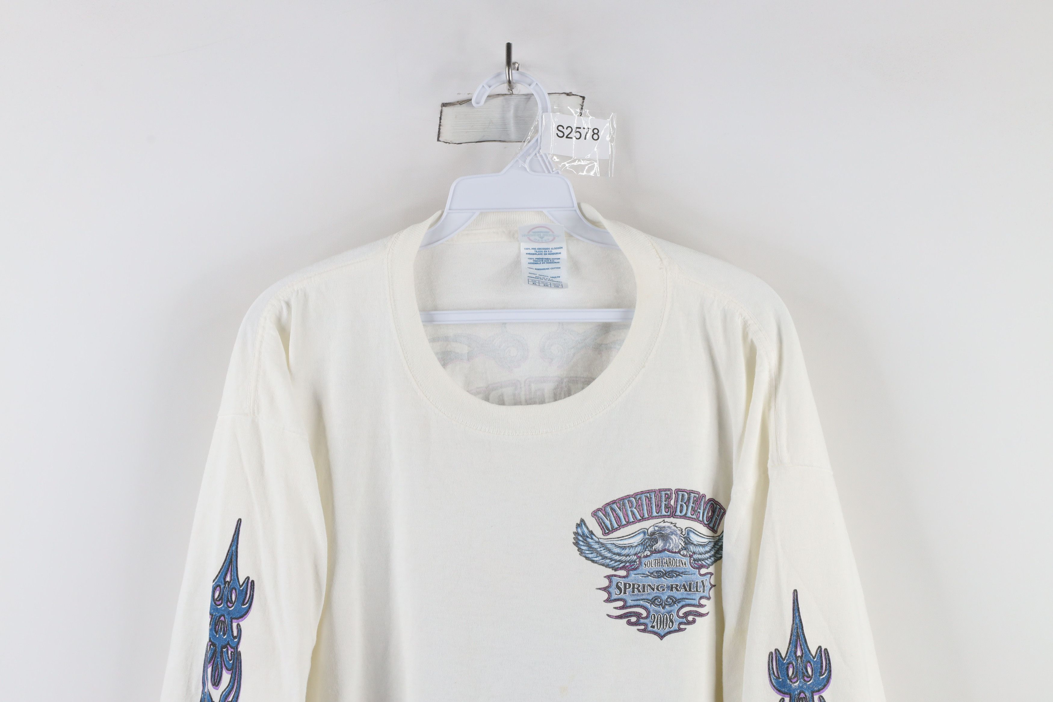 Vintage Vintage Streetwear Motorcycle Eagle Long Sleeve T-Shirt Size US XL / EU 56 / 4 - 2 Thumbnail