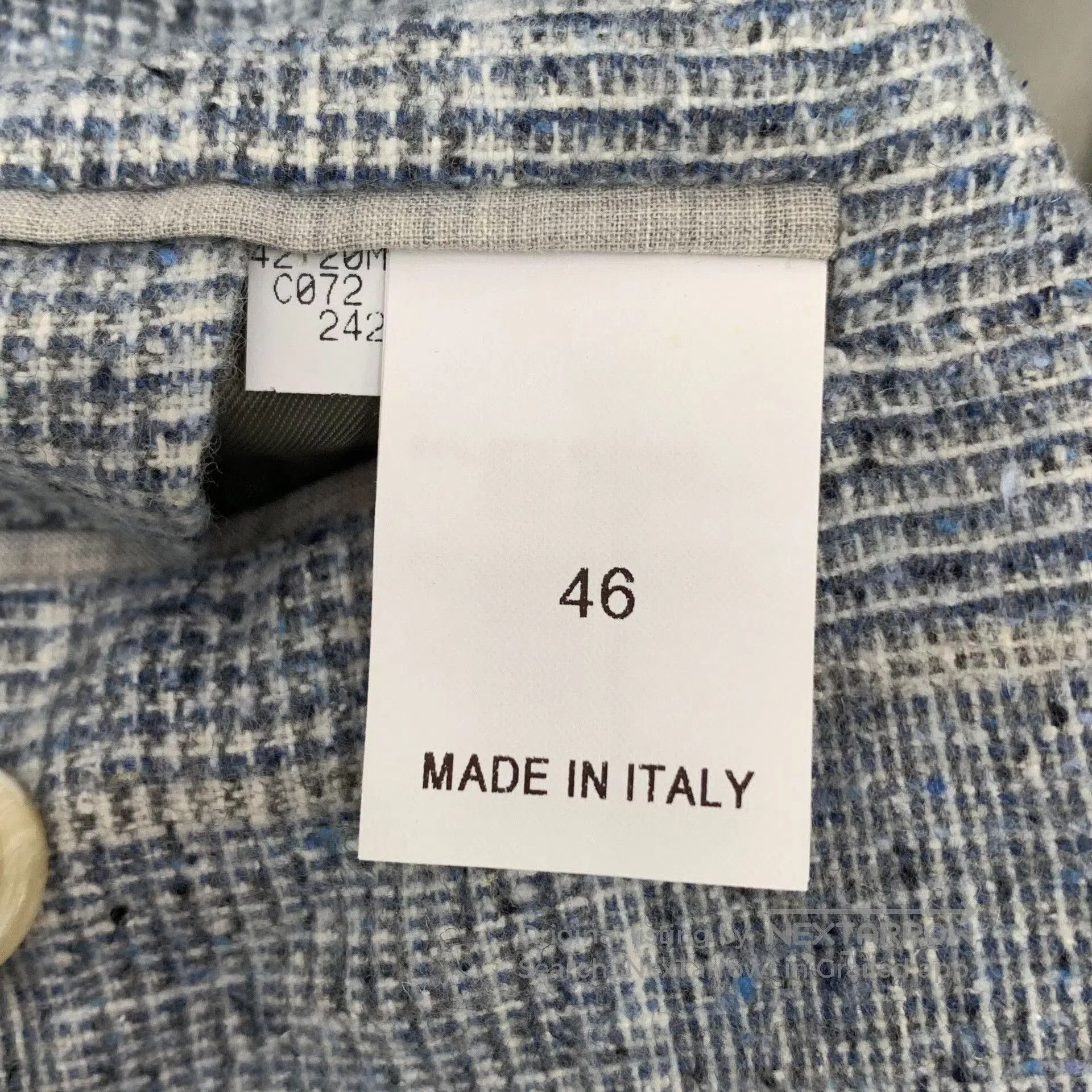 Brunello Cucinelli Brunello Cucinelli Light Blue Plaid Silk Blazer. Size US S / EU 44-46 / 1 - 7 Thumbnail