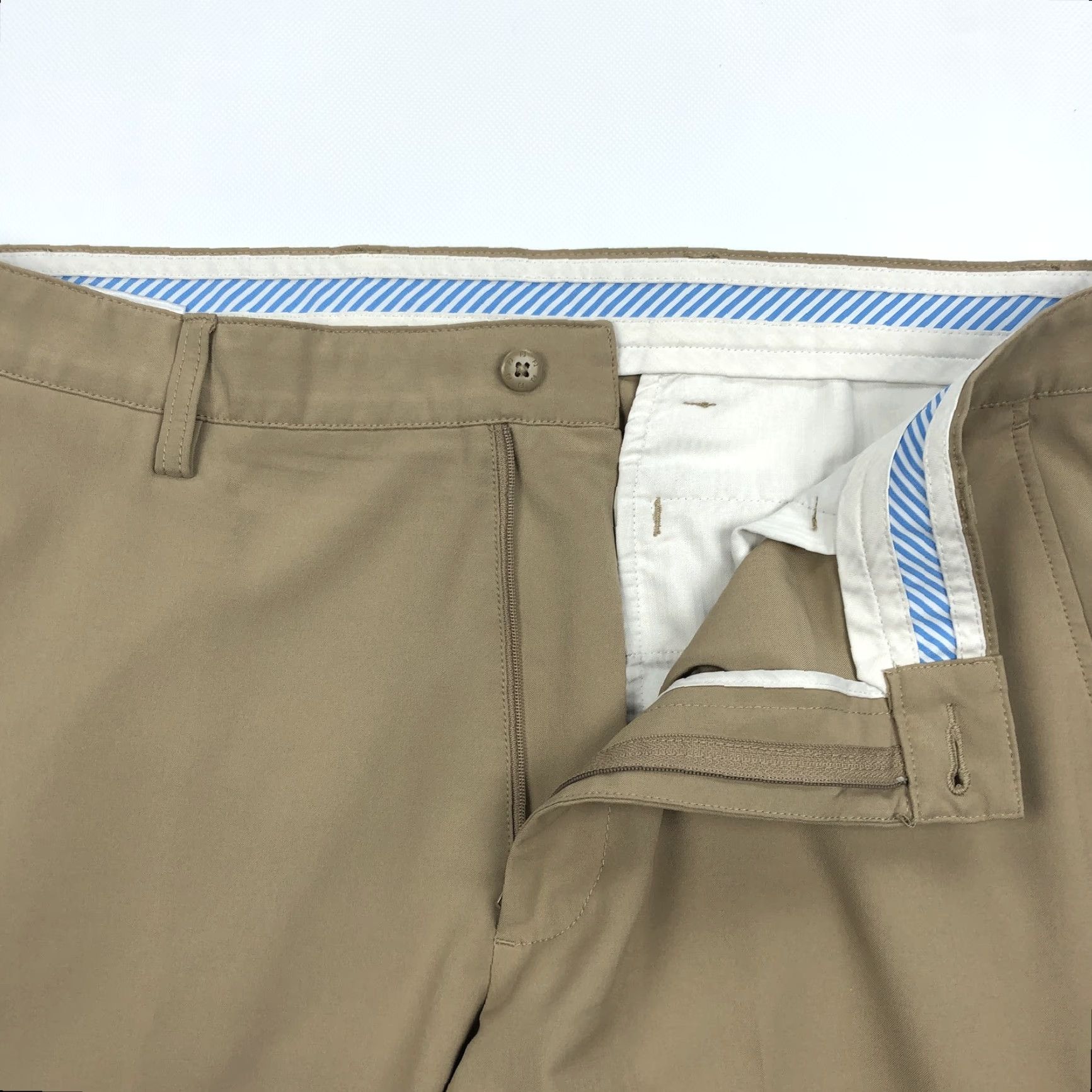 Footjoy FootJoy Men’s Khaki Tan Flat Front Performance Golf Pants 35x30 Stretch Chinos Size US 35 - 2 Thumbnail