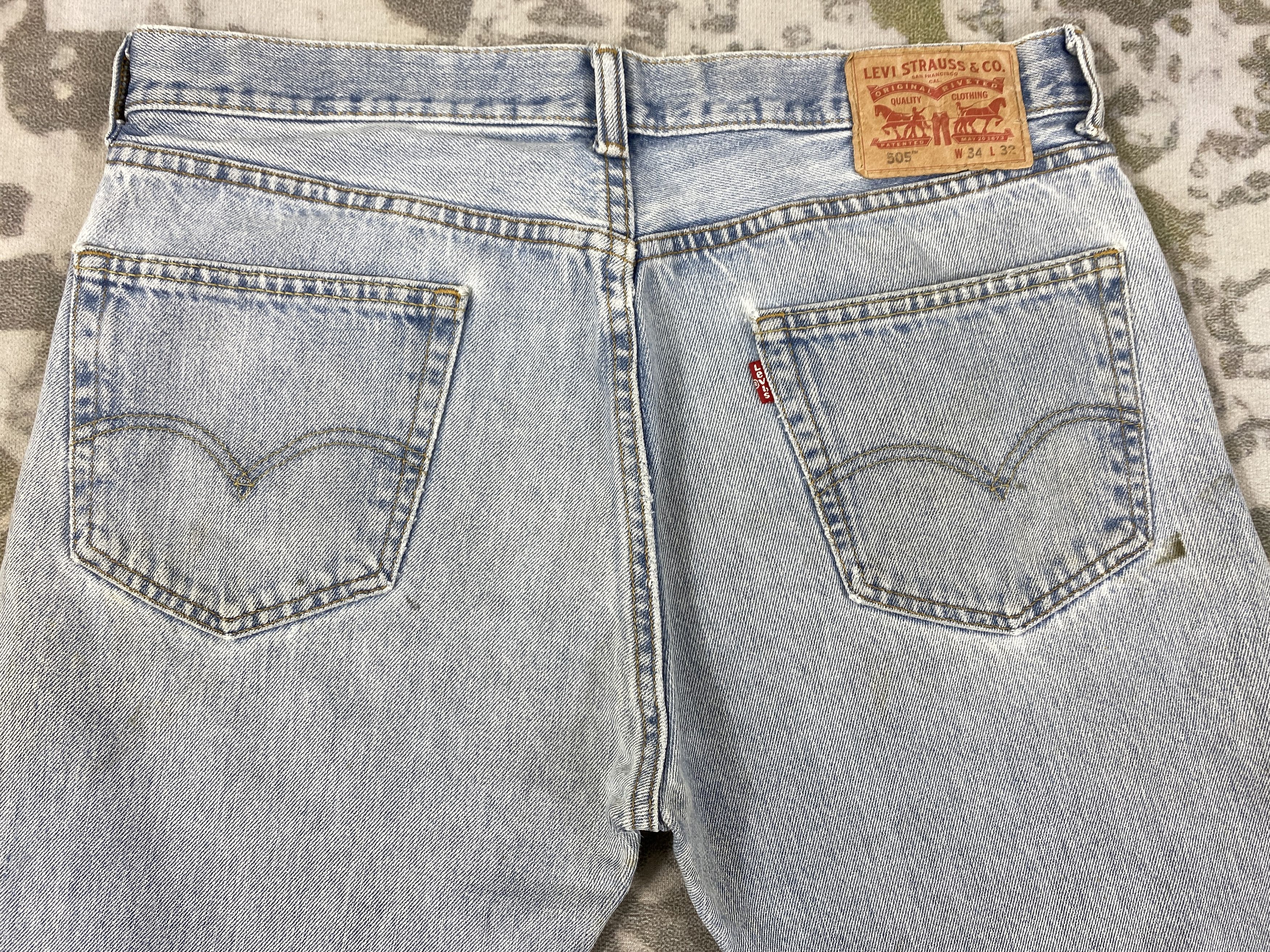 Levi's Light Blue Wash Vintage Levi's 505 34x30 Denim -JN1757 Size US 34 / EU 50 - 4 Thumbnail
