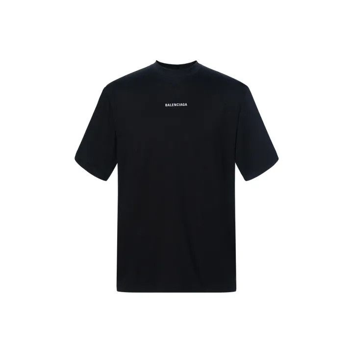 Balenciaga Balenciaga Black Logo Print Short Sleeve T-Shirt 0079 Size US S / EU 44-46 / 1 - 1 Thumbnail