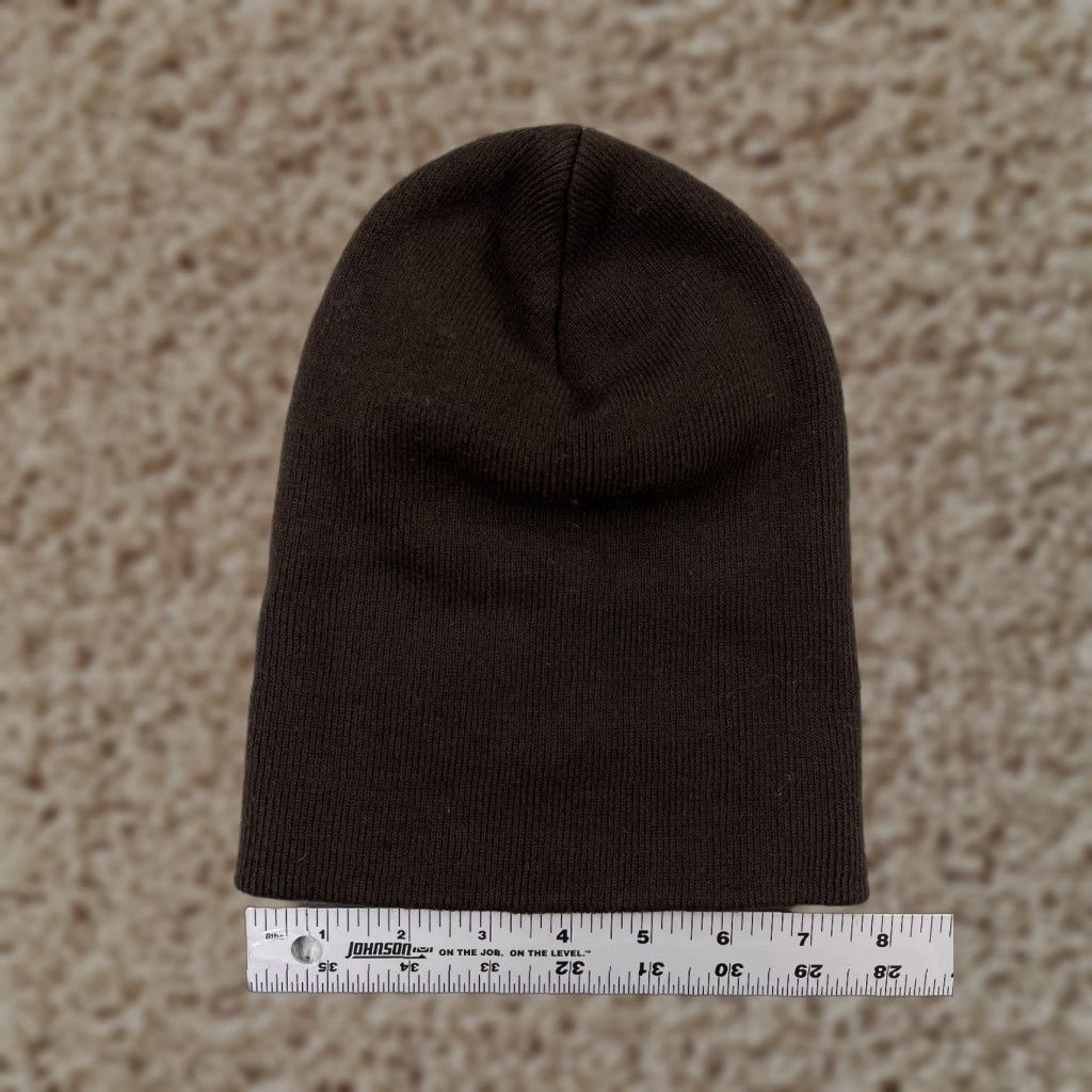 Vintage Brown Knit Beanie Toque Unisex Adult One Size Lightweight Casual Ski Hat Size ONE SIZE - 1 Thumbnail