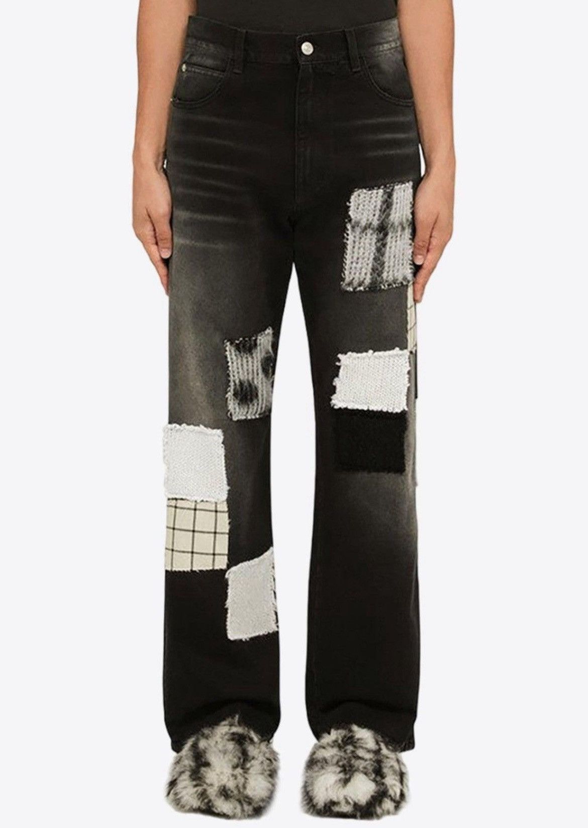Marni 🔥 Marni Black Patchwork denim jeans sz36 ! Size US 36 / EU 52 - 1 Thumbnail
