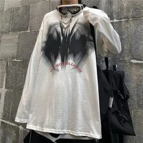 Individualized Shirts Harajuku Oversize Men Long Sleeve T-Shirt Size US XXL / EU 58 / 5 - 4 Thumbnail