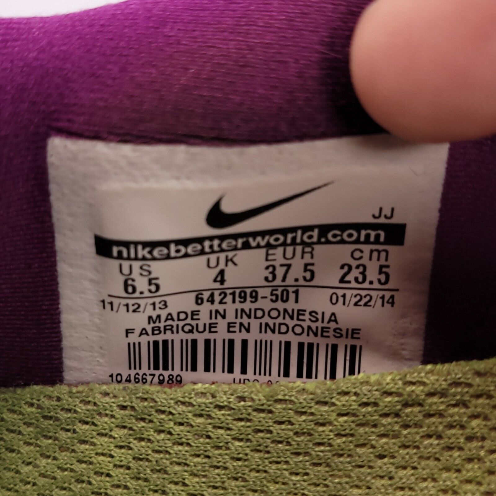 Nike Nike Free 5.0 Shoe Womens Size 6.5 642199-501 Purple White Size US 6.5 / IT 36.5 - 9 Thumbnail