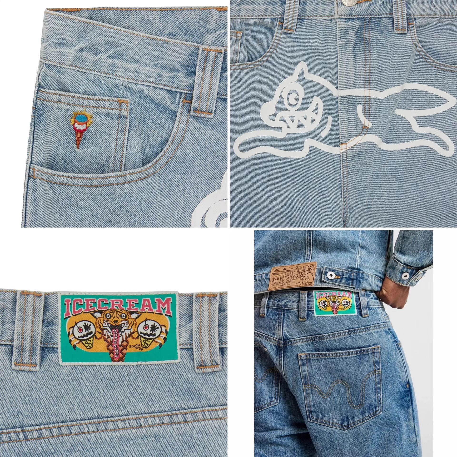 Billionaire Boys Club BBC Flying Dog Baggy Jeans Q5 Size US 32 / EU 48 - 6 Thumbnail