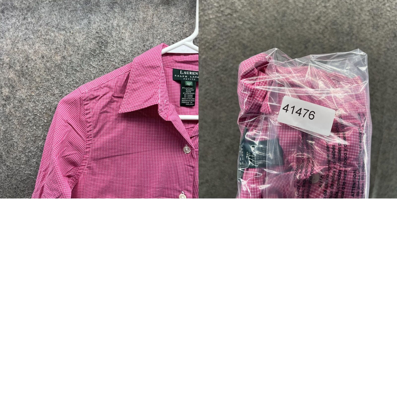 Ralph Lauren Lauren Ralph Lauren Shirt Womens Petite 4 Pink Button Front Long Sleeve Top Size S / US 4 / IT 40 - 8 Thumbnail
