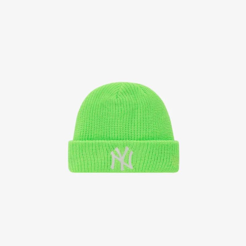 Aime Leon Dore × New Era Aime Leon Dore New Era Yankees Highlighter Green Beanie Size ONE SIZE - 6 Thumbnail