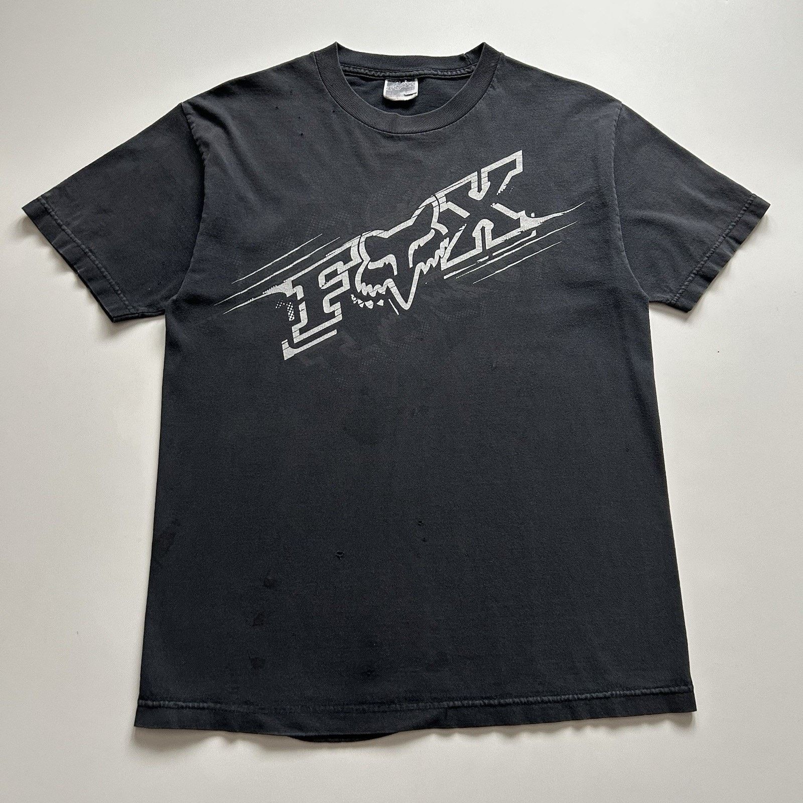Fox Racing Vintage Y2K Fox Racing T Shirt Medium Faded Black Motocross Size US M / EU 48-50 / 2 - 1 Thumbnail