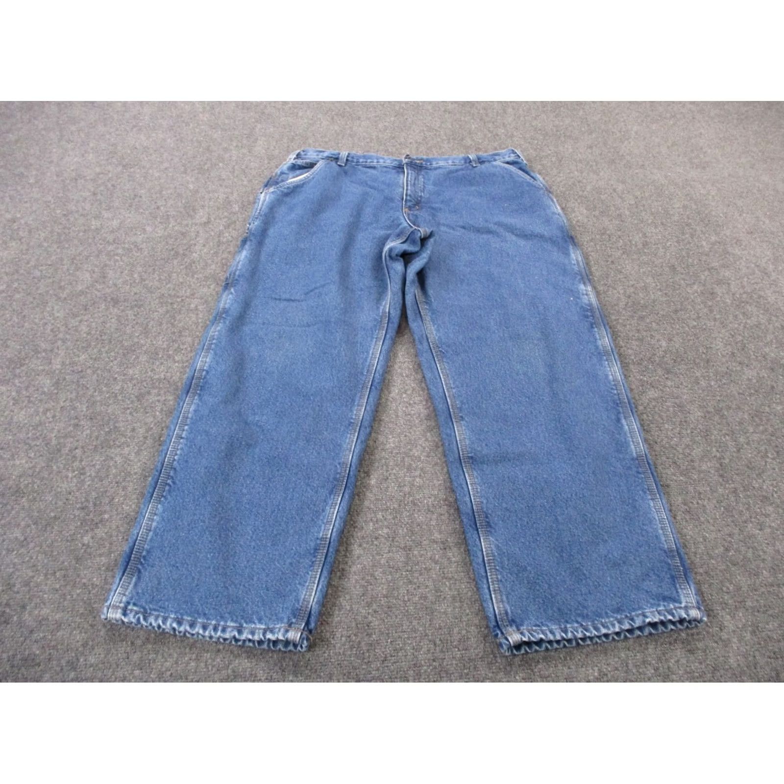 Carhartt Carhartt Jeans Men 38 X 31 Blue Denim Straight Logo 5-Pocket Design Button Zip Casual Workwear Size US 38 / EU 54 - 2 Thumbnail