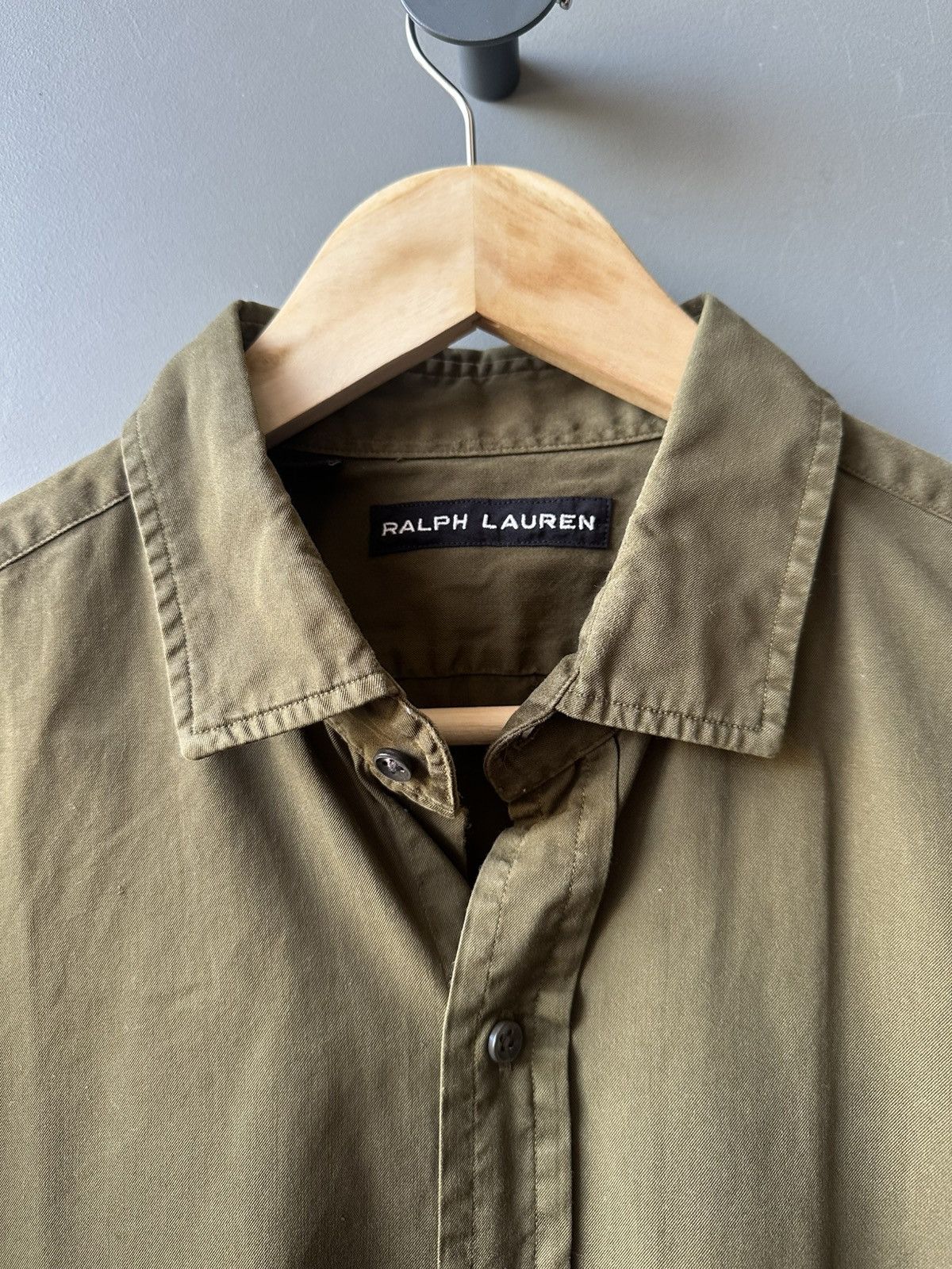 Ralph Lauren Black Label Ralph Lauren Black Label Olive Shirt Size L Size US L / EU 52-54 / 3 - 3 Thumbnail