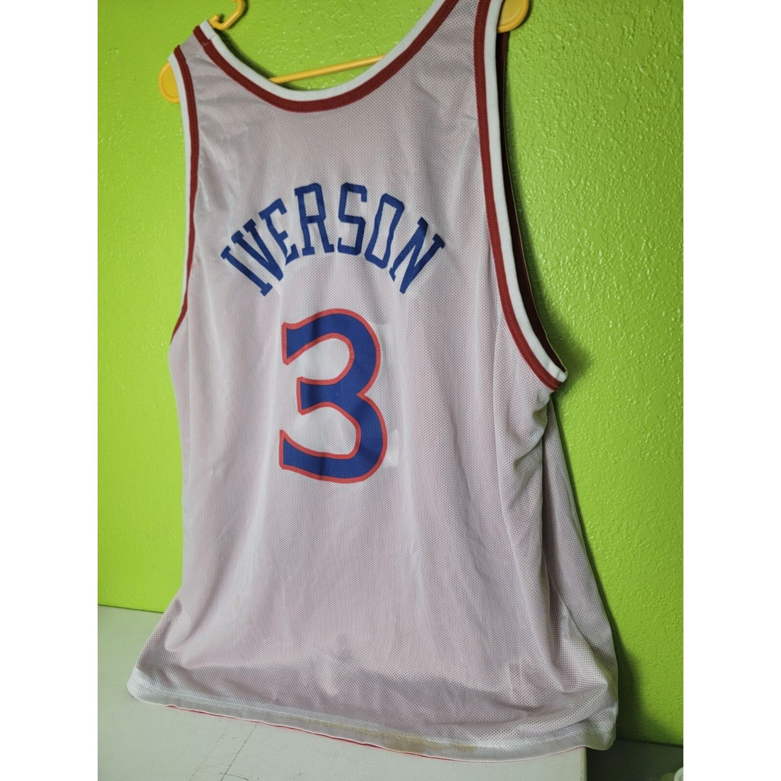 Champion Rare Vintage Allen Iverson Reversible Jersey 76ers Rookie Ye Size US XXL / EU 58 / 5 - 10 Thumbnail