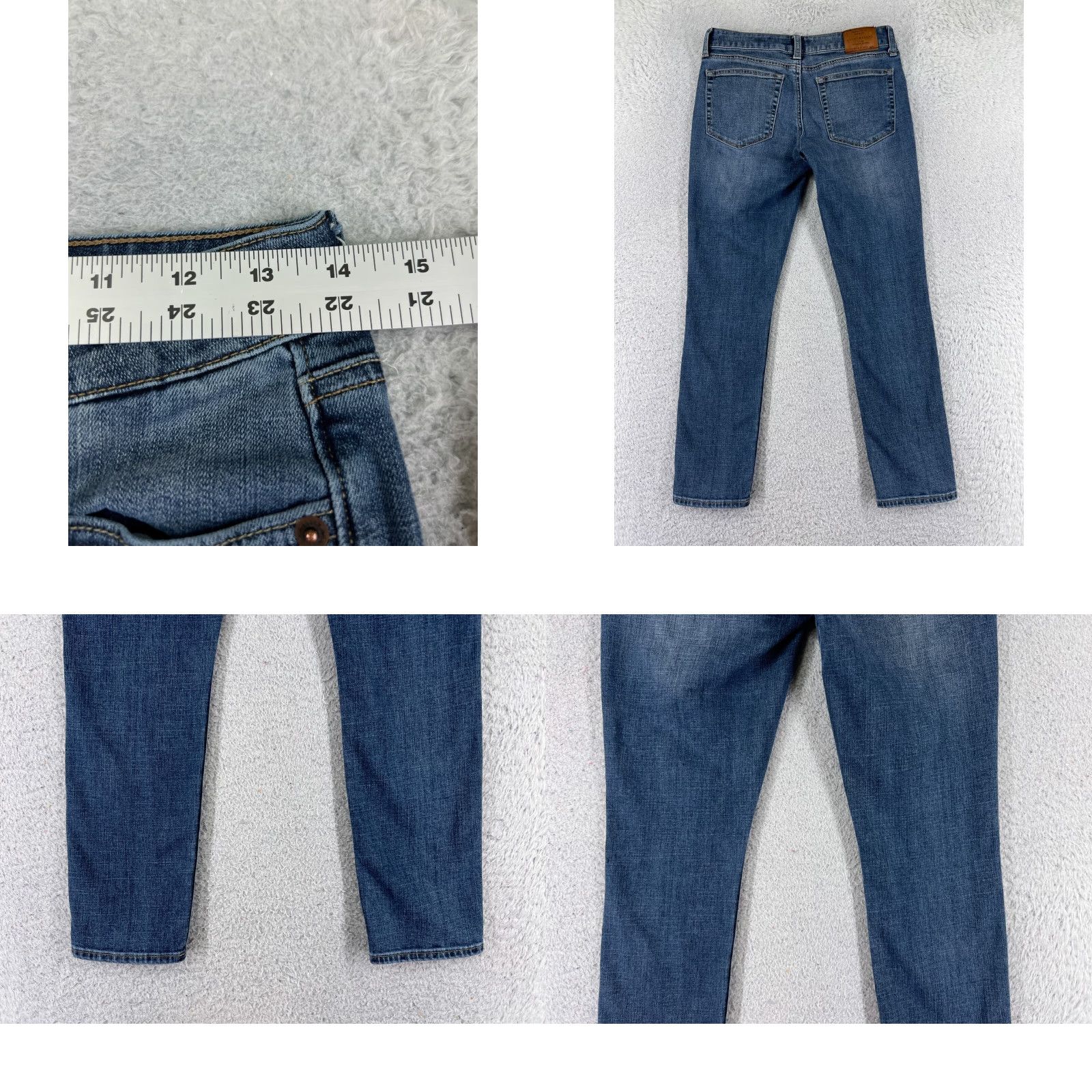 Lucky Brand Lucky Brand Jeans Womens 2 Blue Denim Straight Low Rise 26x25 Cotton Blend 5-Pocket Logo Embroidered Button 26 in Waist Regular Inseam 25 in XS? Size 26" / US 2 / IT 38 - 9 Thumbnail