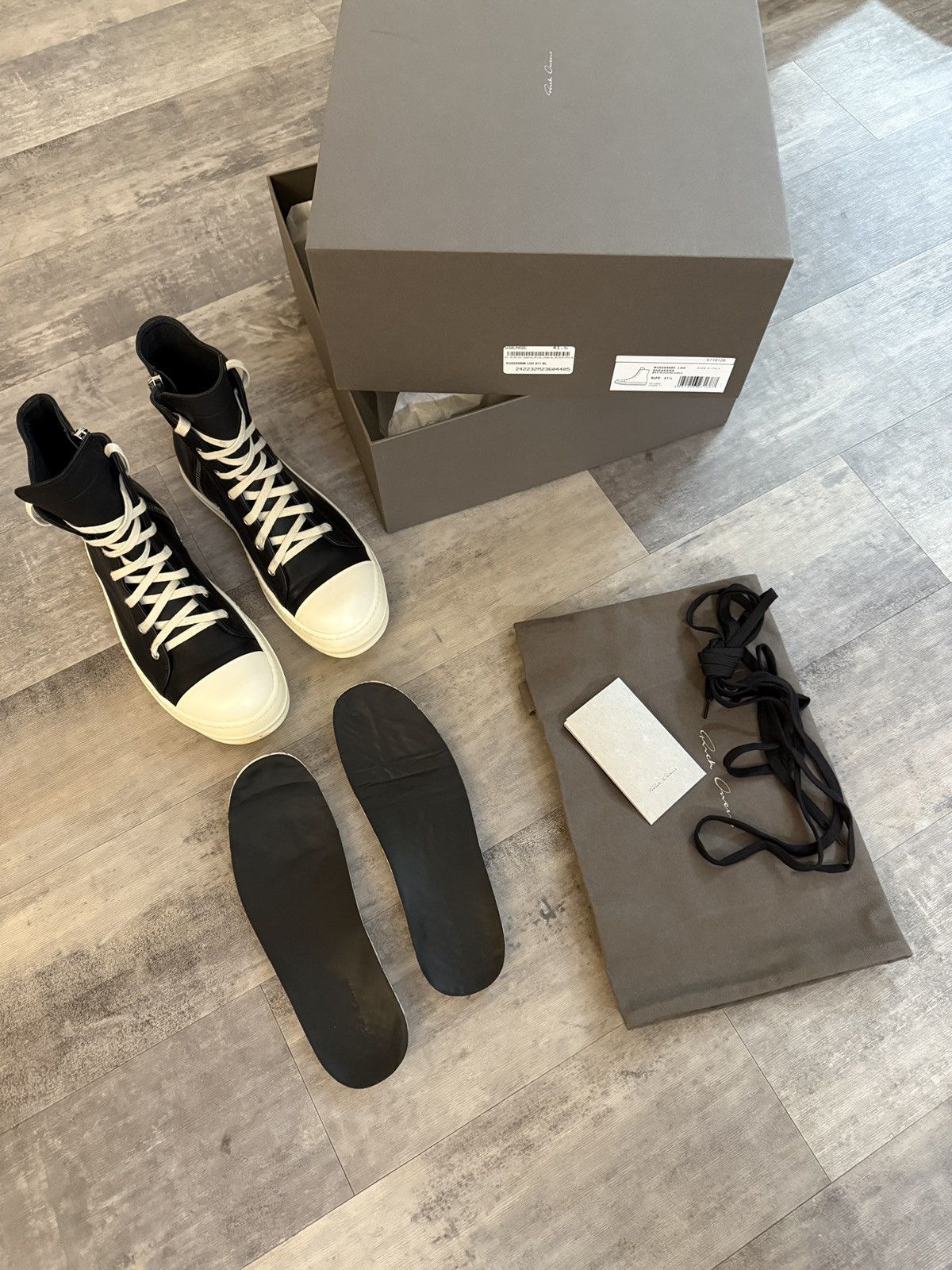 Pre-owned Rick Owens High Top Sneakers