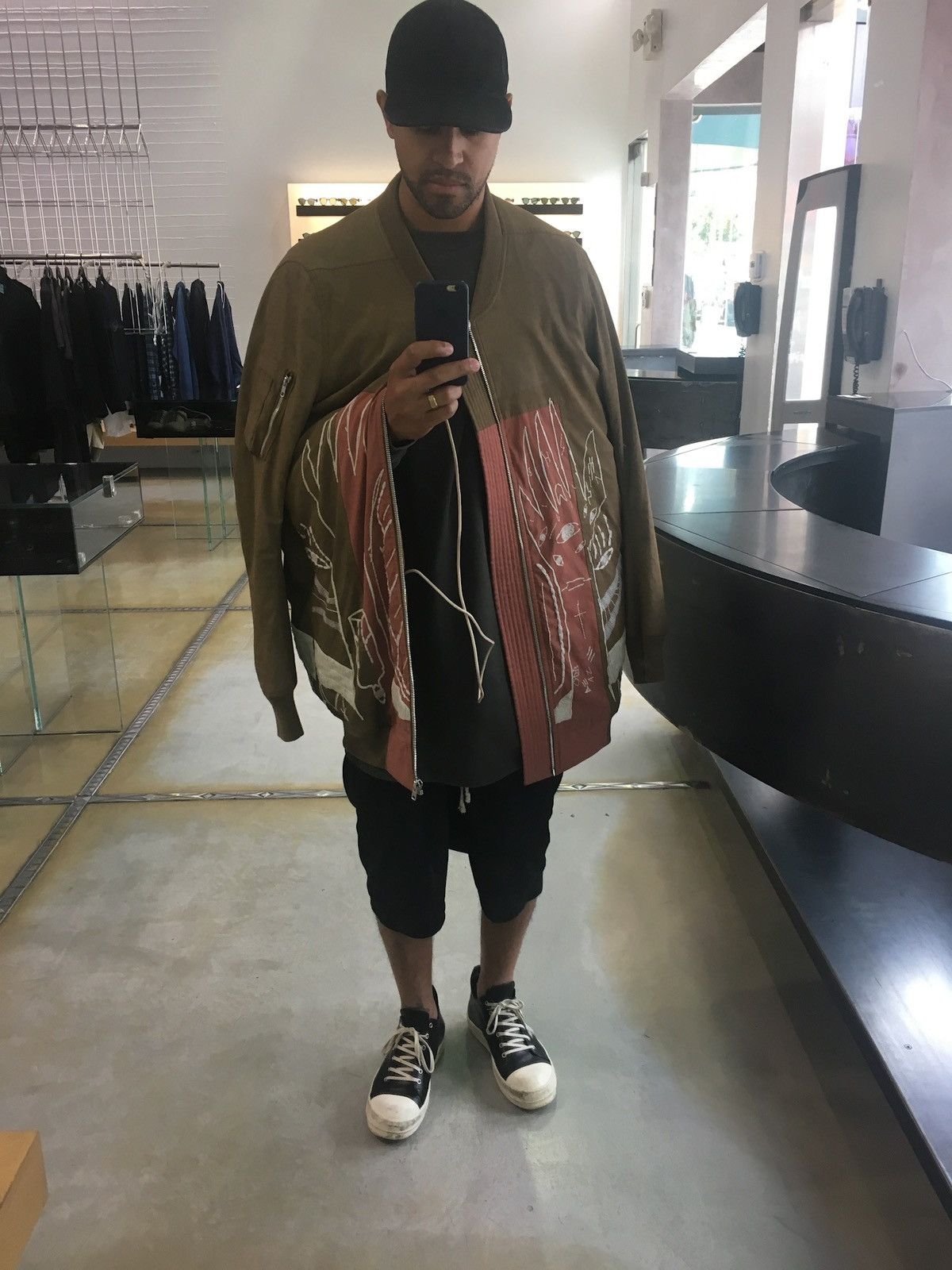 Rick Owens Rick Owens SS15 Faun Runway Messiah Embroided Long Bomber Size US XL / EU 56 / 4 - 8 Thumbnail