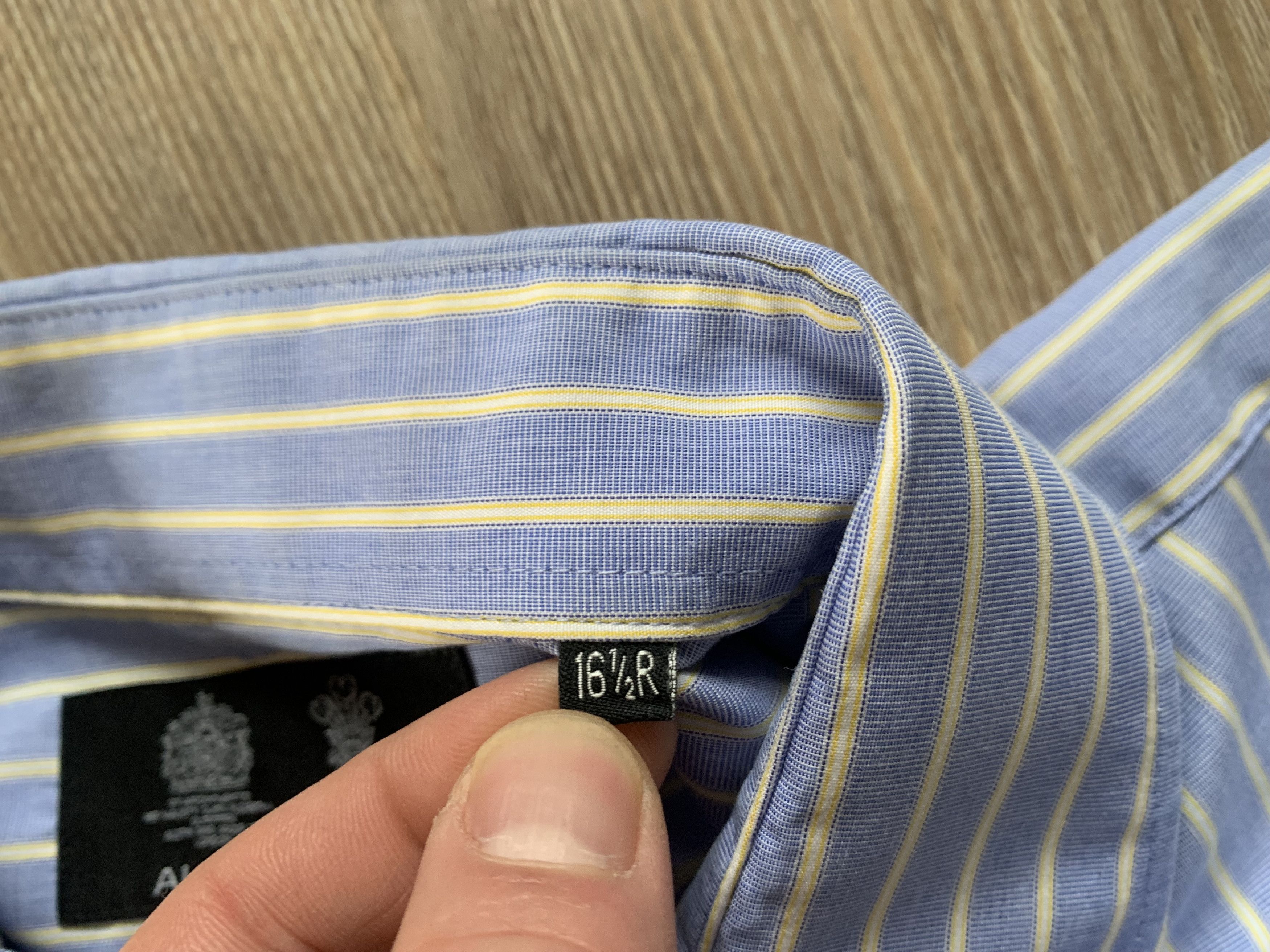 Austin Reed Austin Reed Blue & White Stripe Cotton Dress Shirt Size US L / EU 52-54 / 3 - 7 Thumbnail