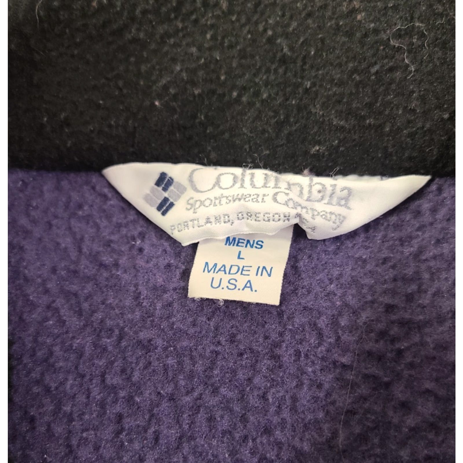 Vintage VINTAGE Columbia Jacket Mens Large Purple Fleece full zip USA Made Bomber Jacket Regular Logo Size US L / EU 52-54 / 3 - 5 Thumbnail