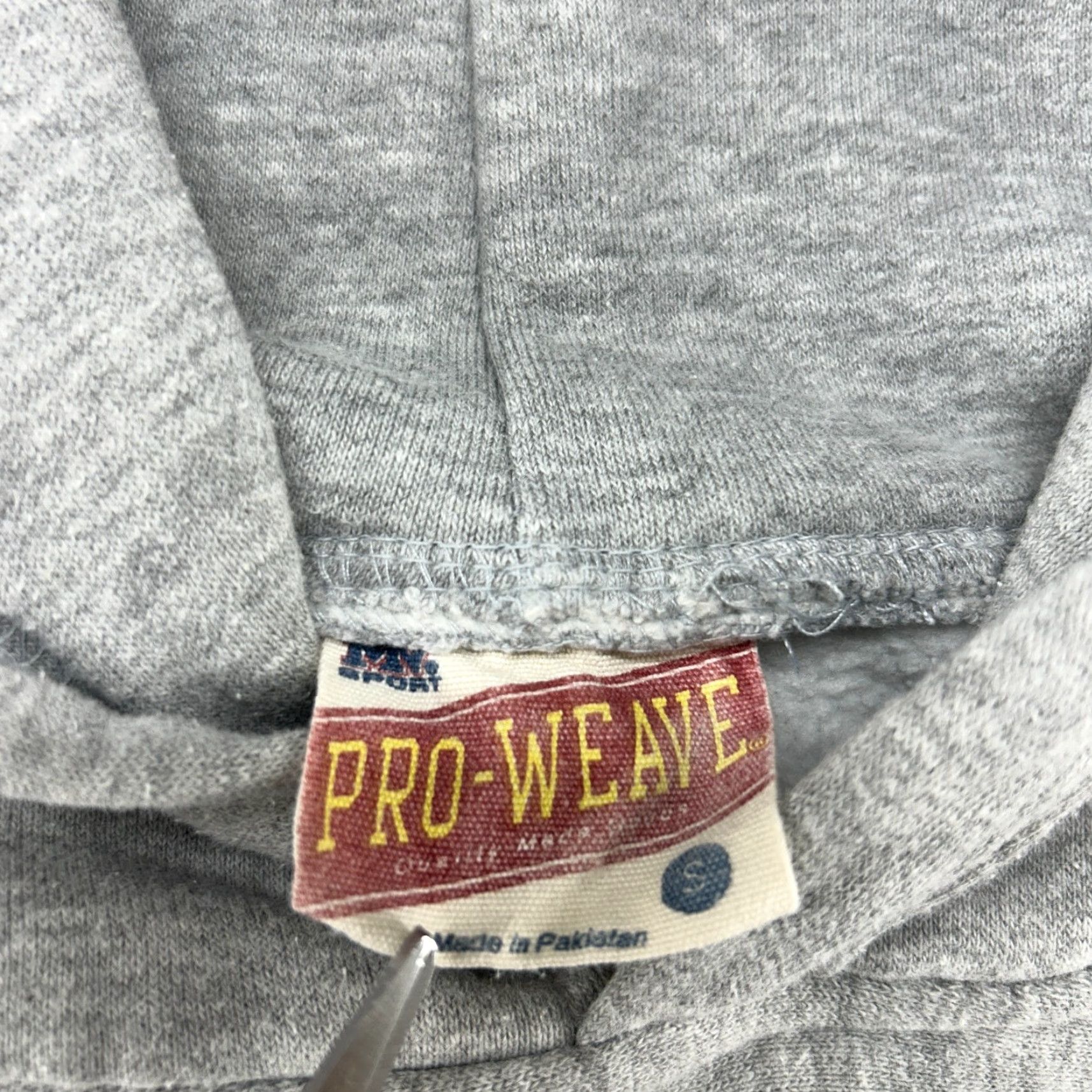 Vintage Houghton College Hoodie Mens S Gray Pro Weave Pullover Hooded Sweatshirt Regular Size College USA Logo Sweatshirt Size US S / EU 44-46 / 1 - 4 Thumbnail