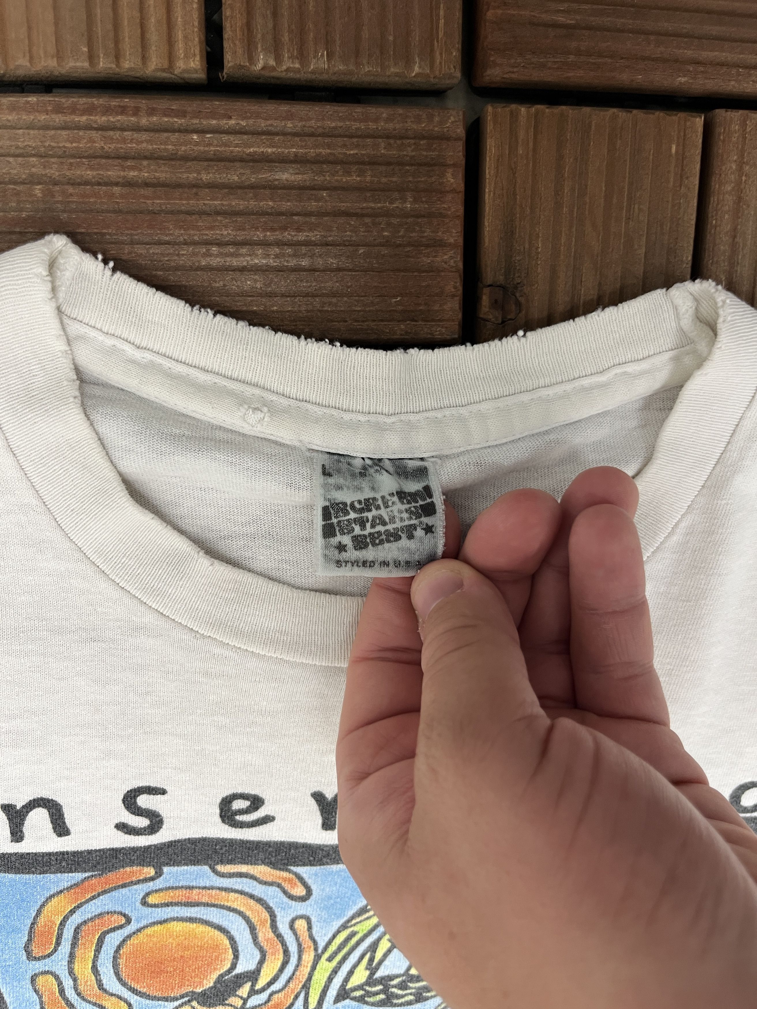 Vintage Conservation At Work Vintage White Distressed T-Shirt Tee Size US XL / EU 56 / 4 - 5 Thumbnail