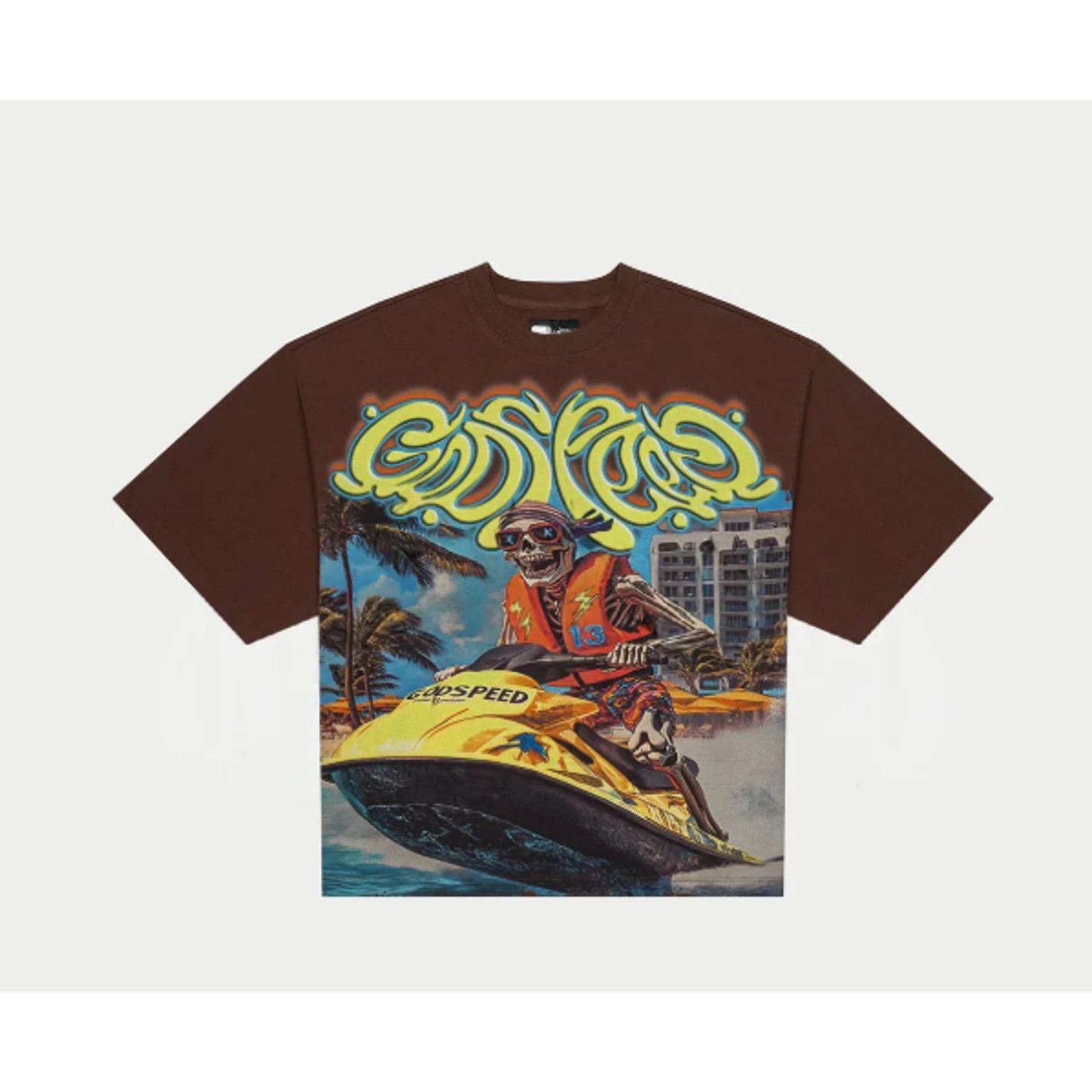 Godspeed GODSPEED T-SHIRT Wave Runner Brown Wash Size XLarge NEW Size US XL / EU 56 / 4 - 1 Thumbnail