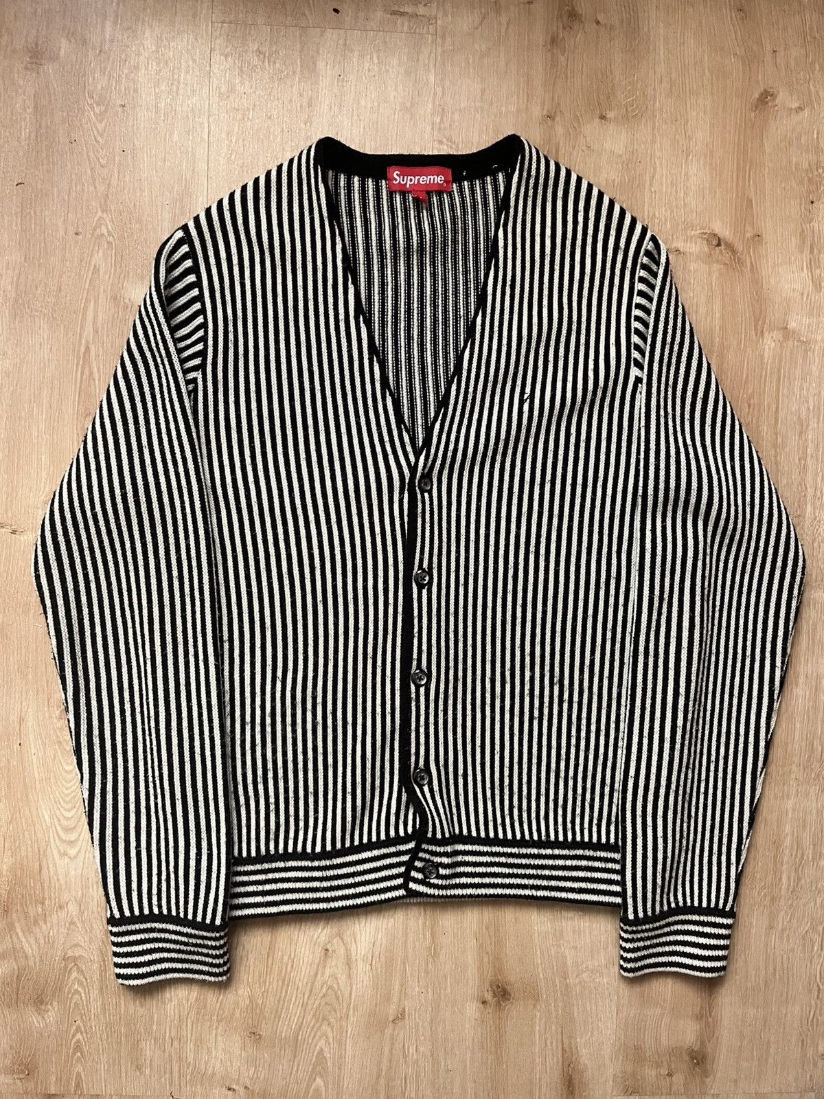 Supreme Supreme Chest Stripe Zip Up Cardigan | Grailed