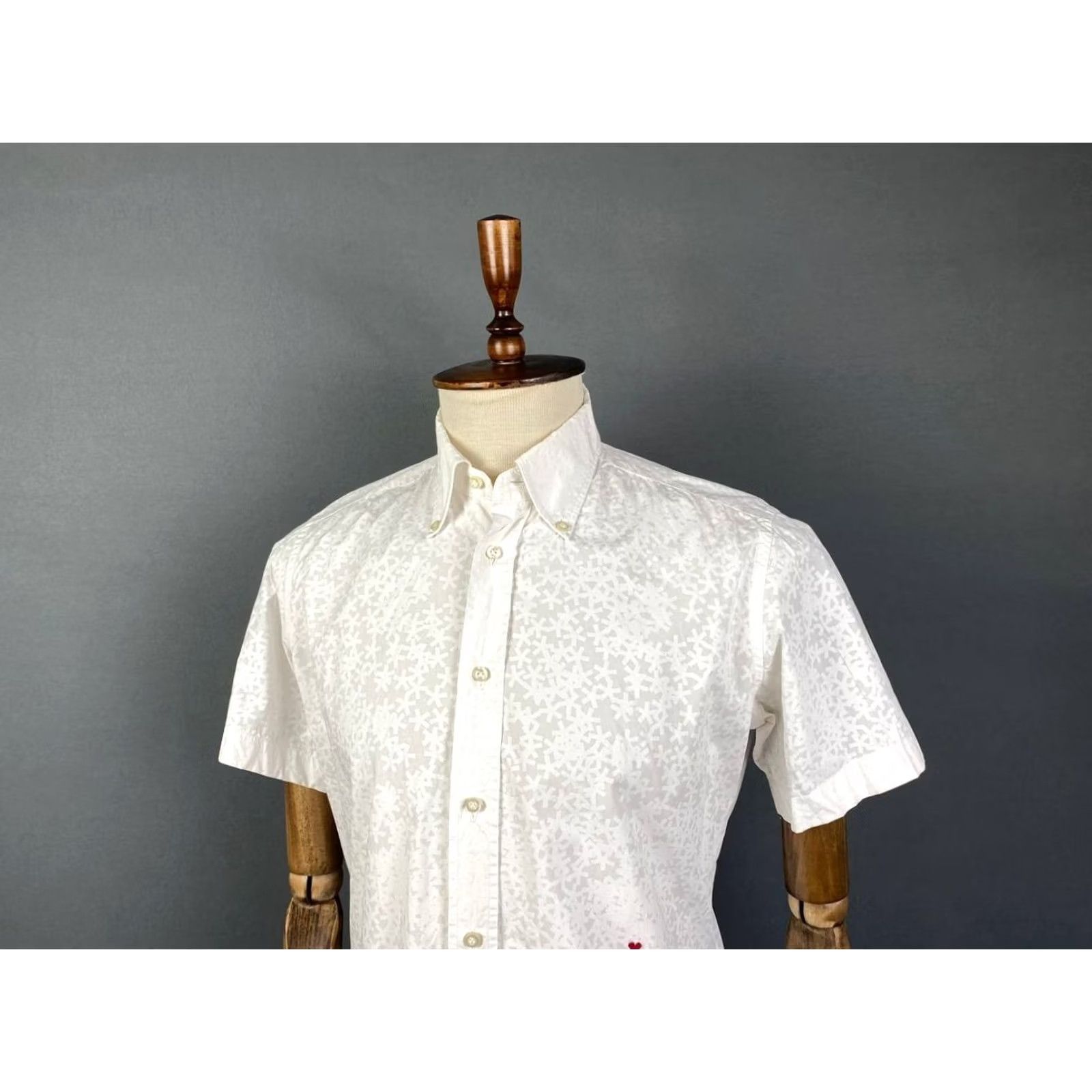 Moschino Moschino Shirt Mens Size 40 White Short Sleeve Button Down Slim Fit Size US L / EU 52-54 / 3 - 5 Thumbnail