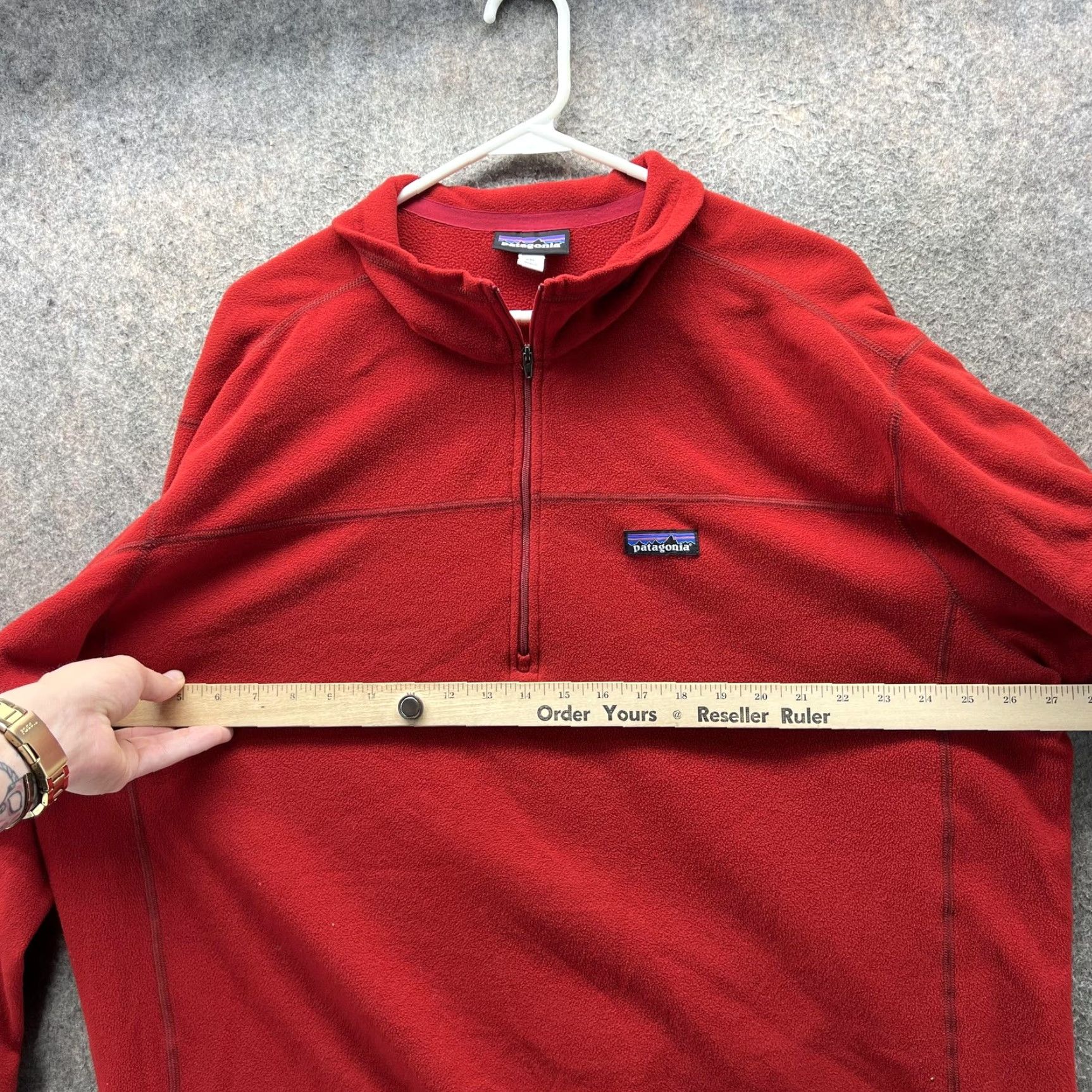Patagonia Patagonia Sweater Mens 2XL Red Fleece Quarter Zip Mock Neck Pullover Outdoor Size US XXL / EU 58 / 5 - 5 Thumbnail
