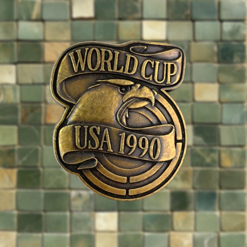 Vintage VINTAGE World Cup USA 1990 Metal Belt Buckle Men Western Buckle Belt Buckle Metal USA 1990 Mens Size ONE SIZE - 1 Thumbnail