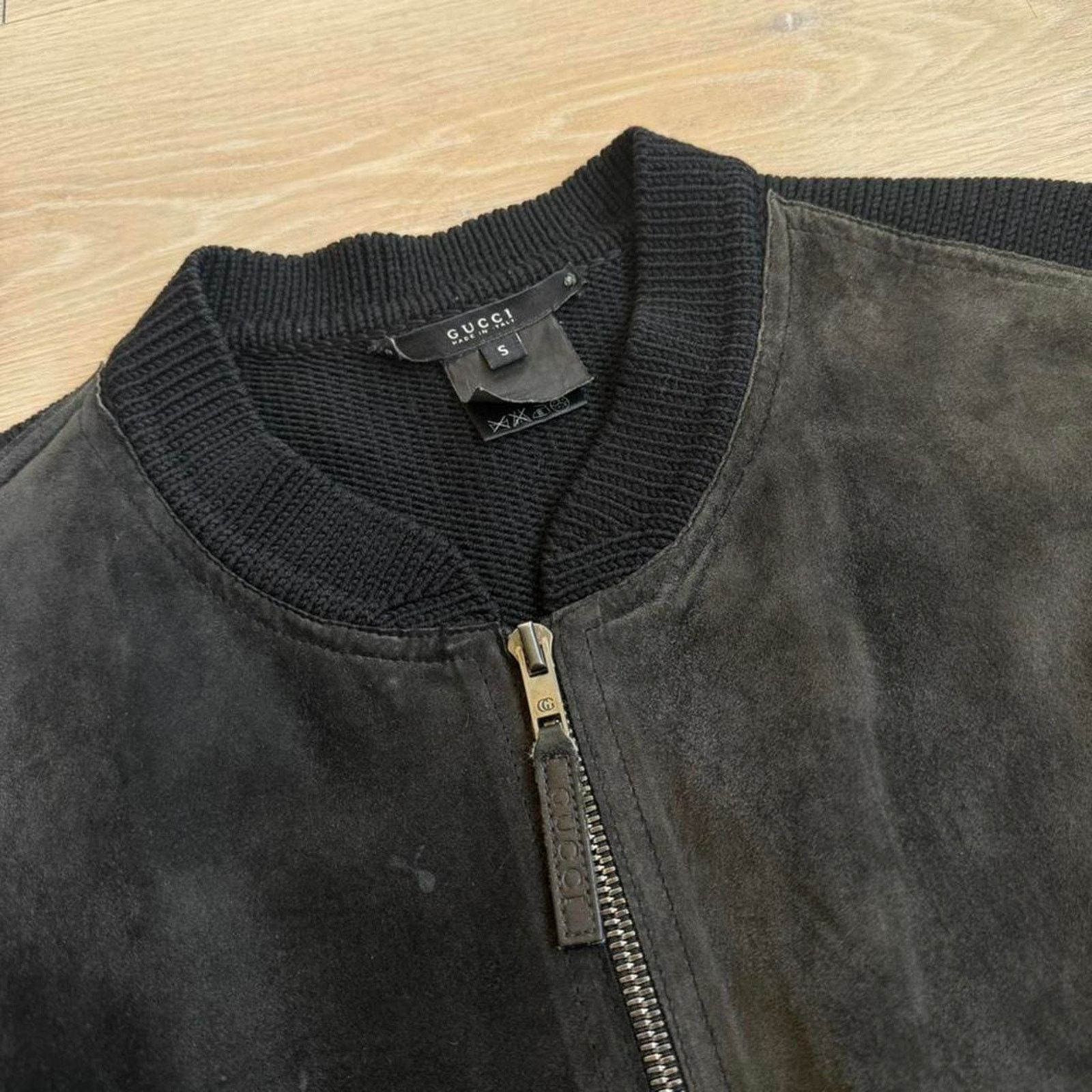 Gucci Gucci by Tom Ford Leather Jacket Suede & Knit Panel 2004 Size US S / EU 44-46 / 1 - 4 Thumbnail